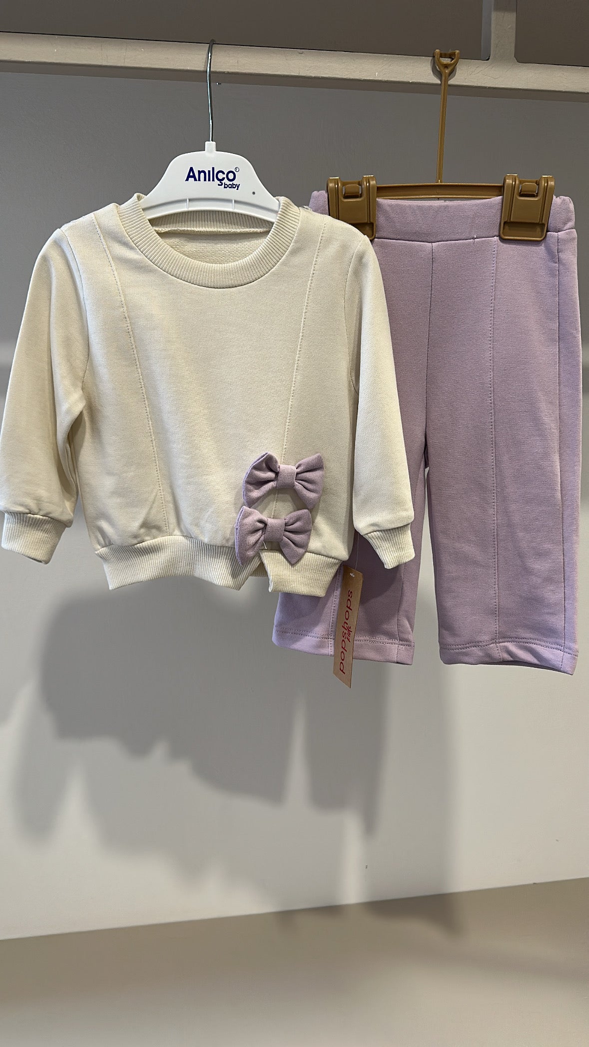 Coordinato DOPPIO FIOCCO 6-18M - LILLA