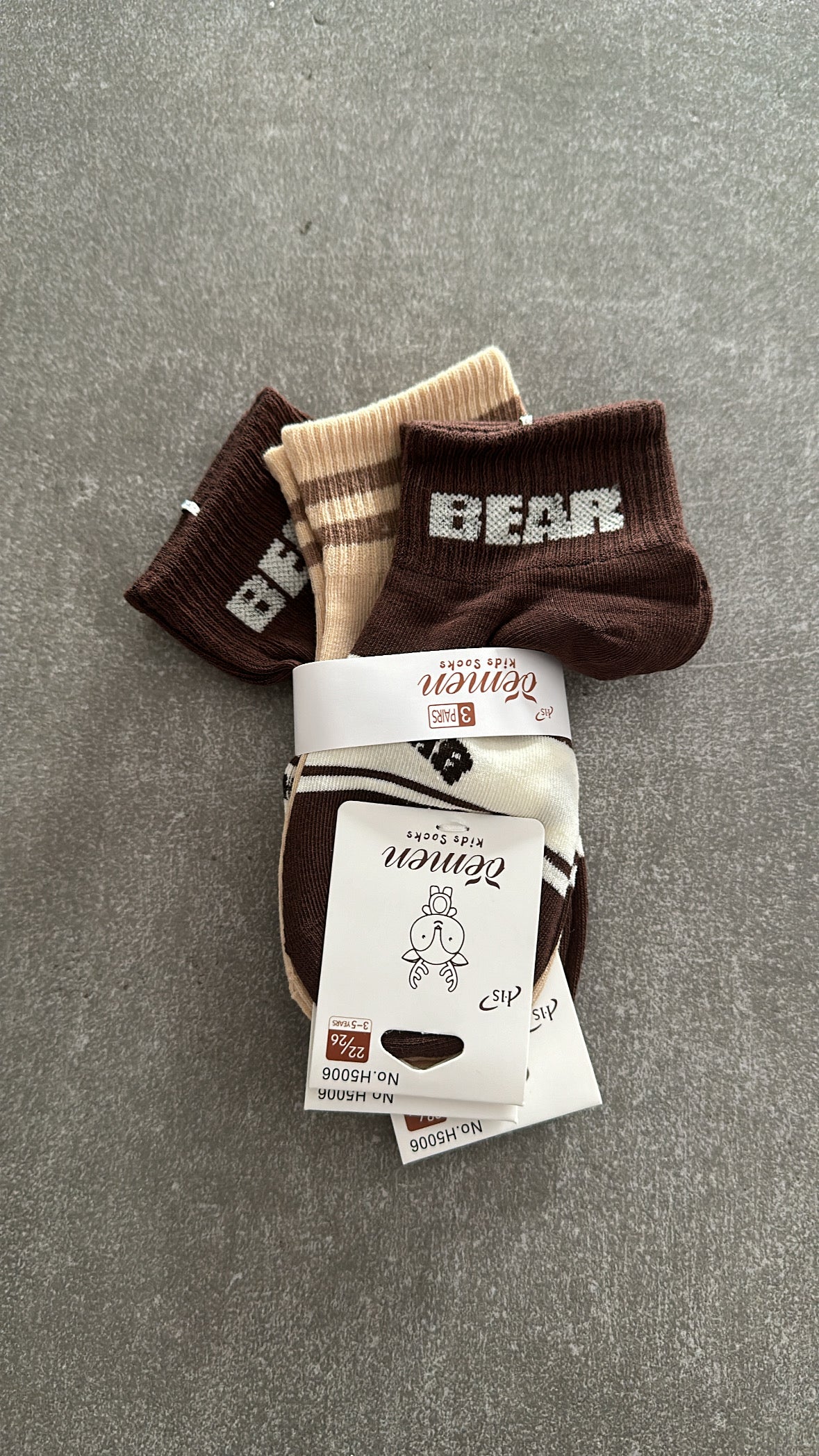 Tris CALZINI BEAR - MARRONE