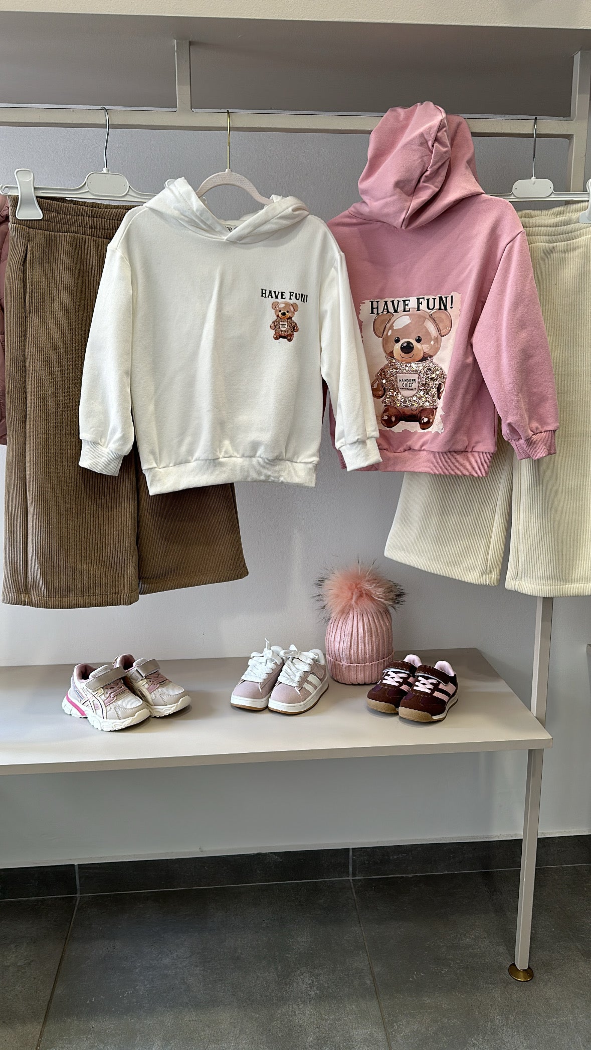 Pantalone PALAZZO IN VELLUTO 4-14A - CAMMELLO