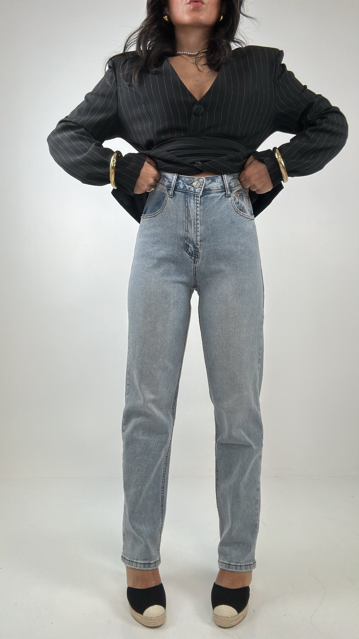 Jeans IMPUNTURA BEIGE - JEANS