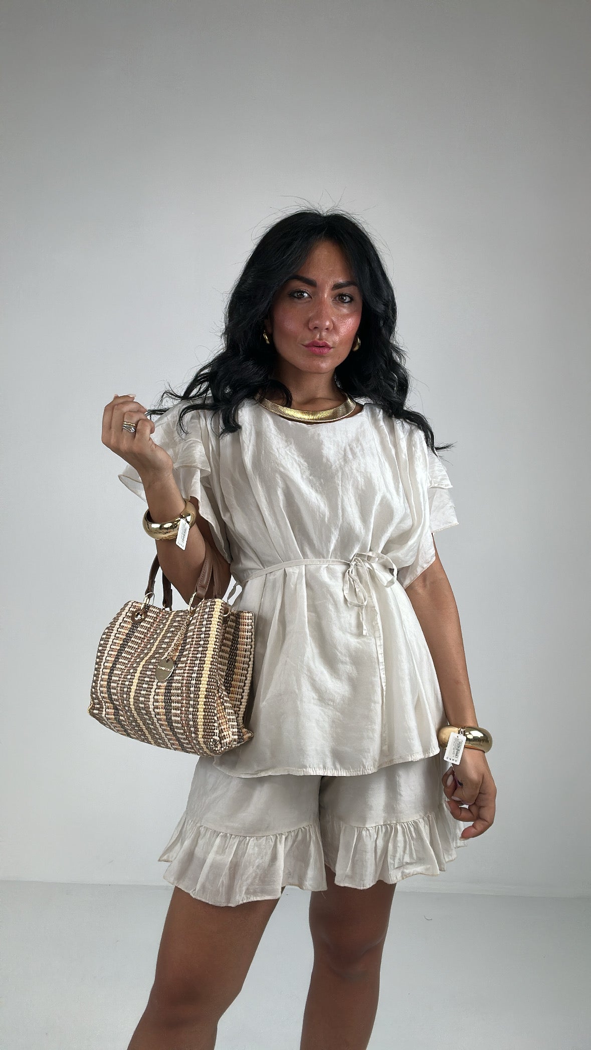 Borsa INTRECCIO COLOR - MARRONE
