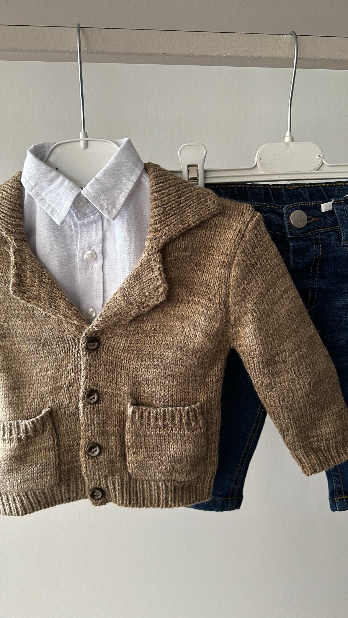 Completo CON CARDIGAN LAST 3-18M - MARRONE