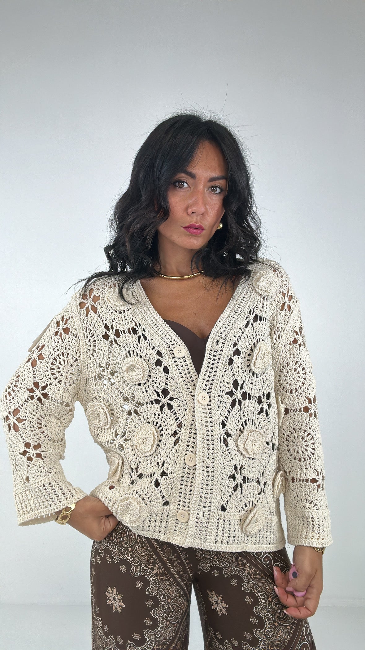 Cardigan RAFFIA - BEIGE