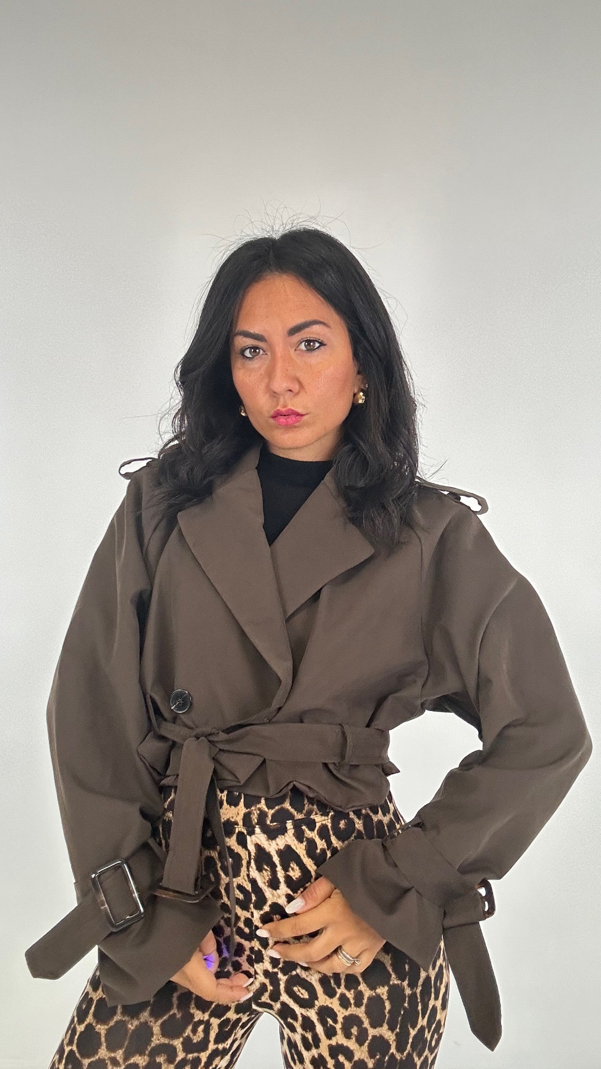Trench CROP - MARRONE