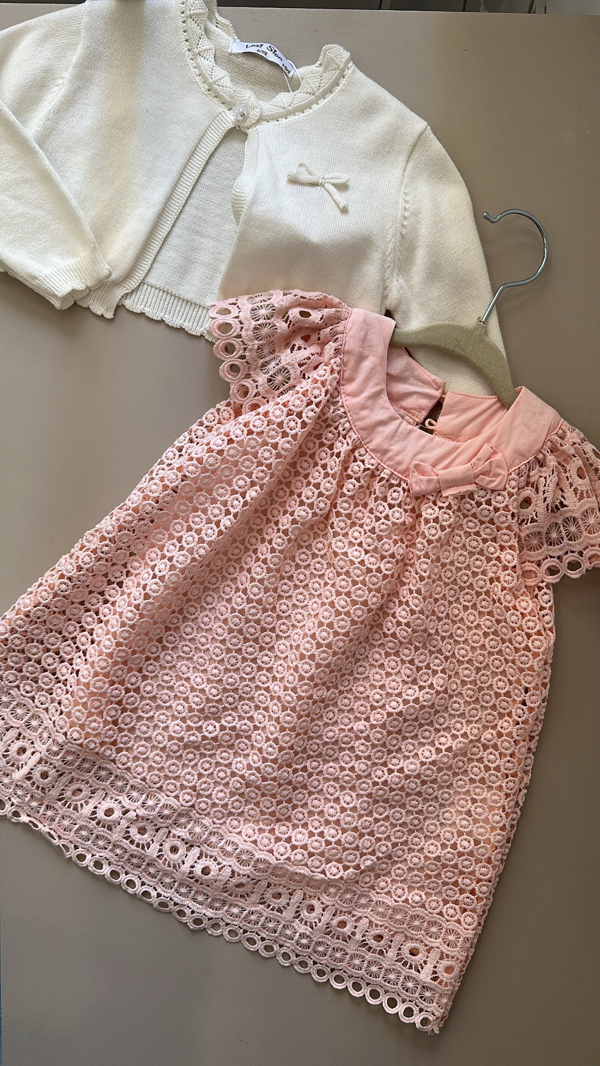 Vestitino CON CARDIGAN 3-18M - ROSA