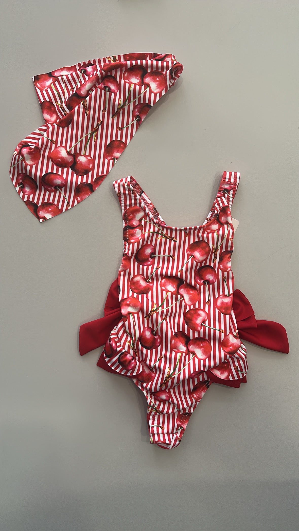 Costume INTERO CON BANDANA 2-12A - ROSSO