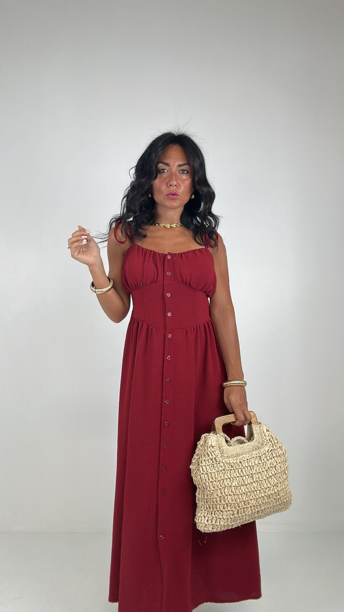 Vestito LACCETTI E BOTTON - BORDEAUX