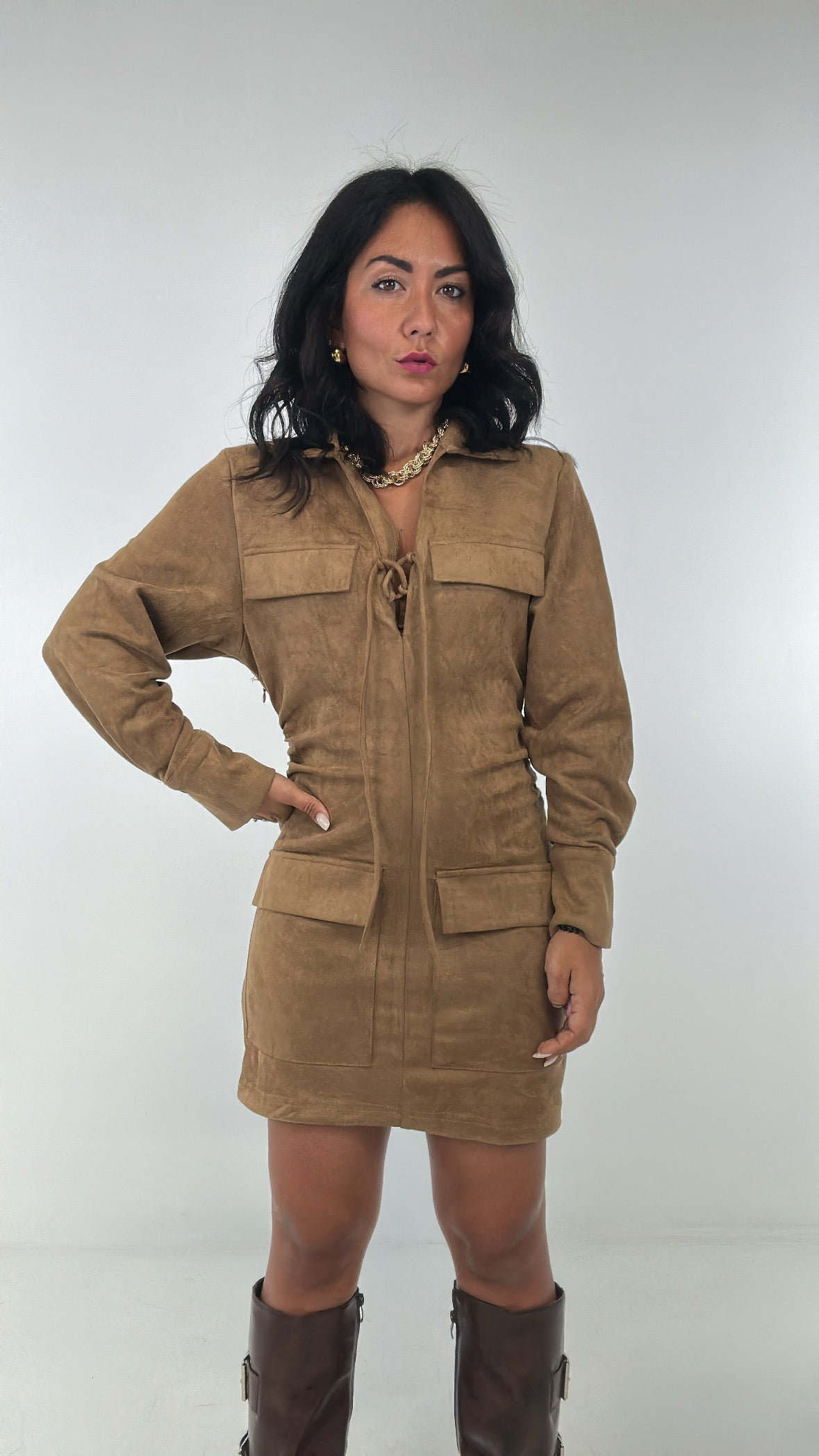 Vestito IN CAMOSCIO - CAMMELLO