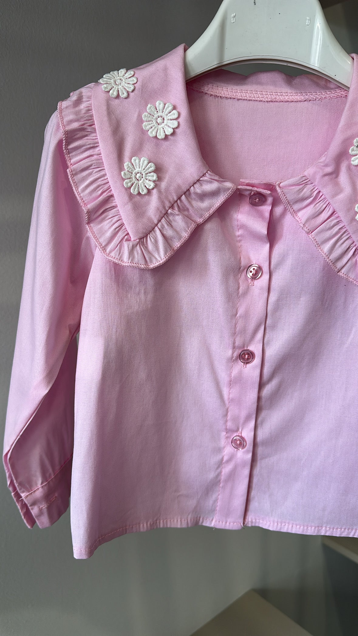 Camicia COLLO MARGHERITA 12-36M - ROSA
