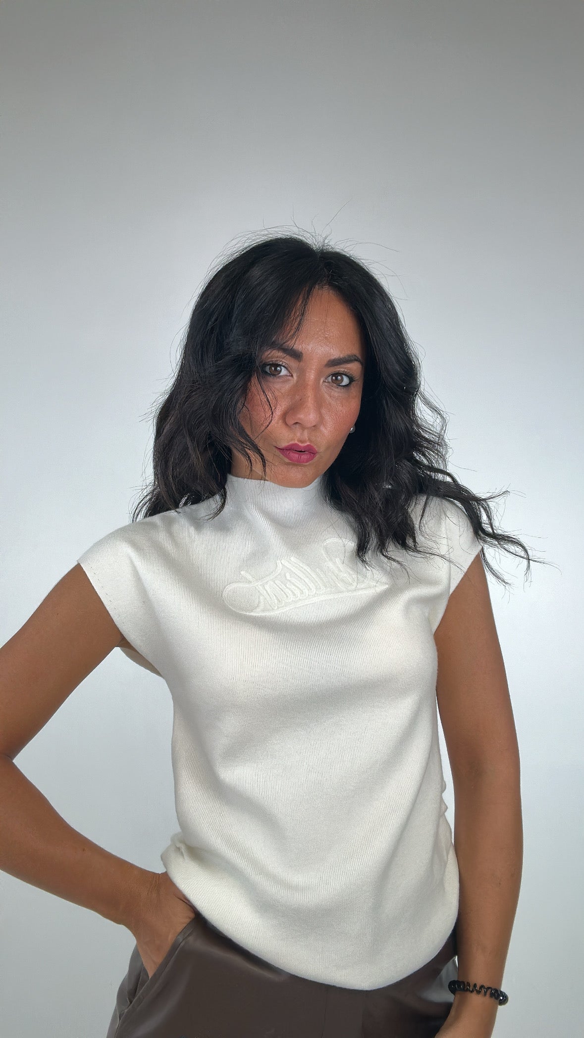 Maglia IN FILO SBA - PANNA
