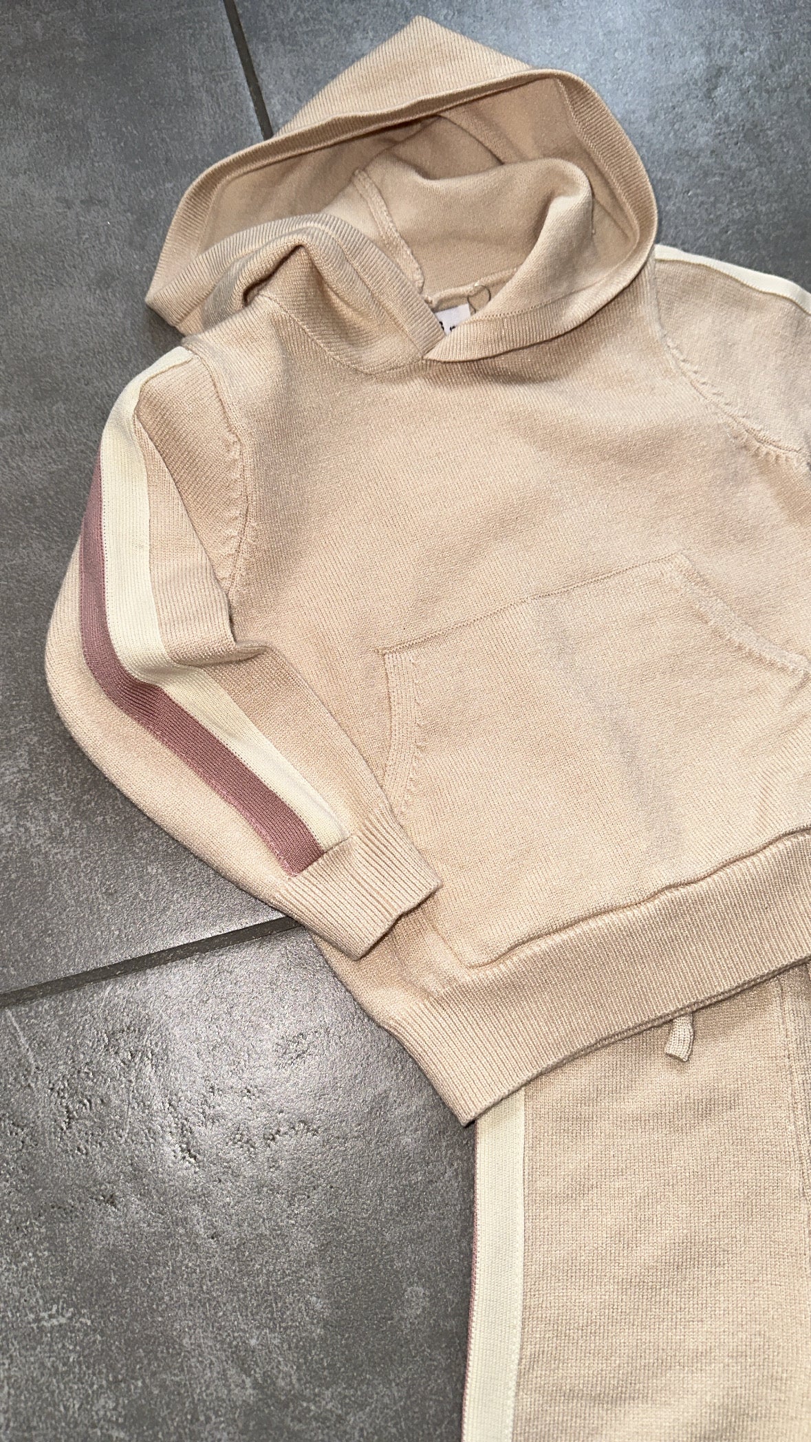 Coordinato IN MAGLIA BANDE 12-36M - BEIGE