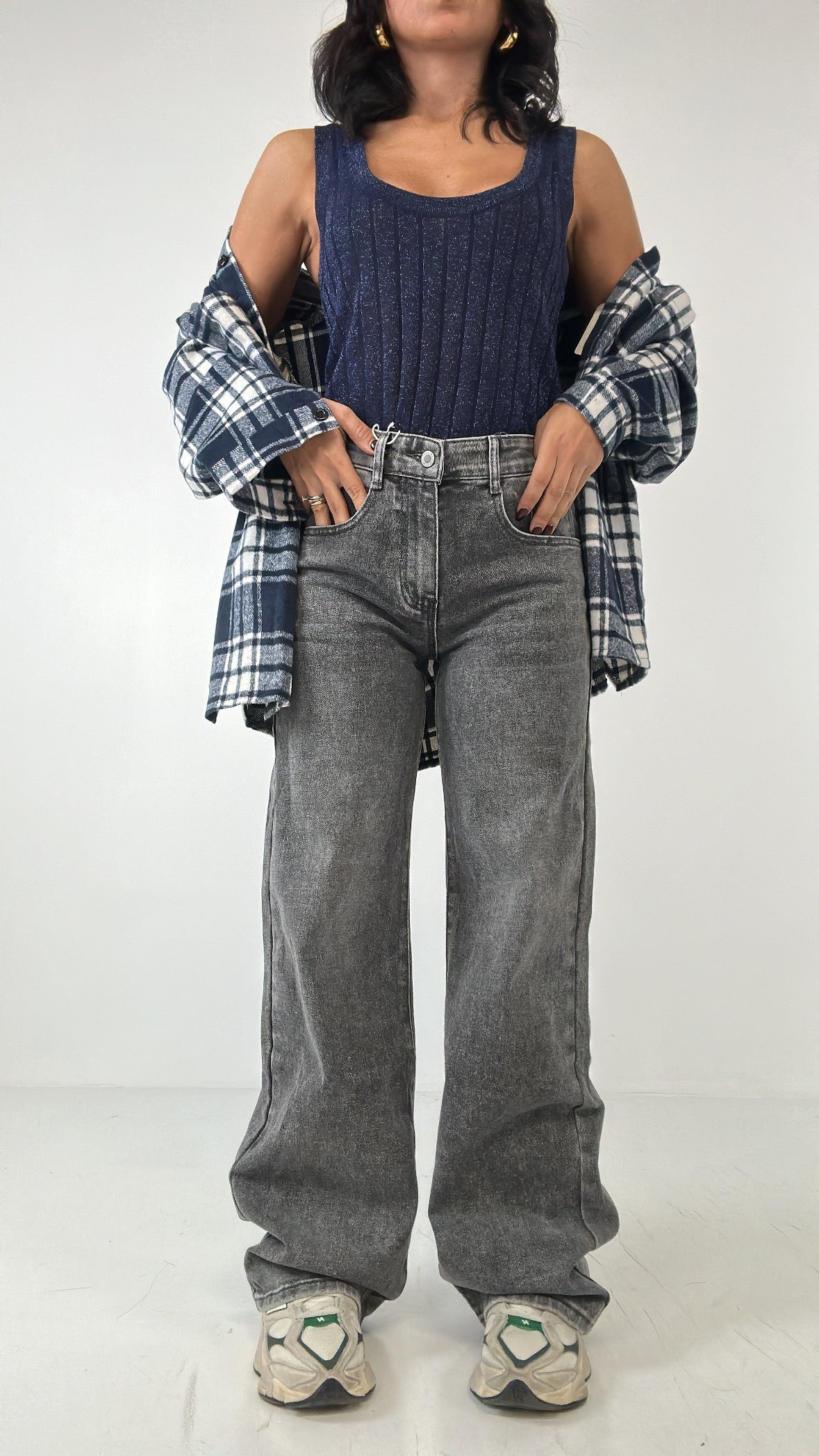 Jeans WIDE N+BLACK SFUMA - NERO