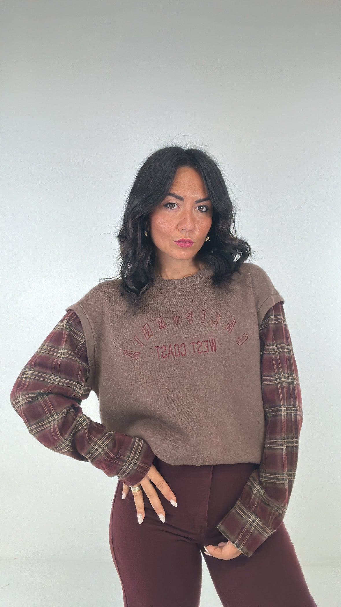 Pull WEST COAST - MARRONE