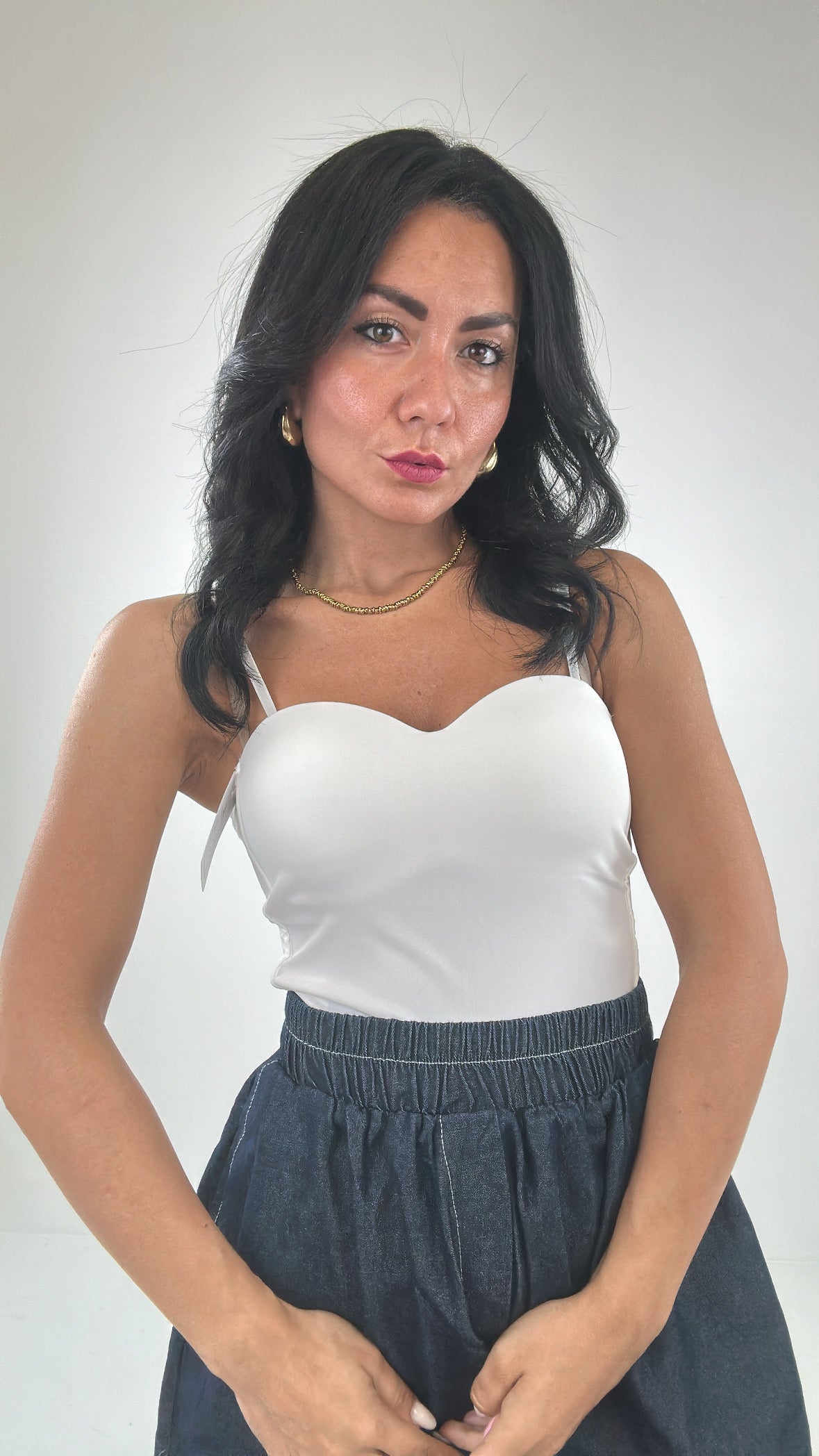 Top COPPA CROP - BIANCO