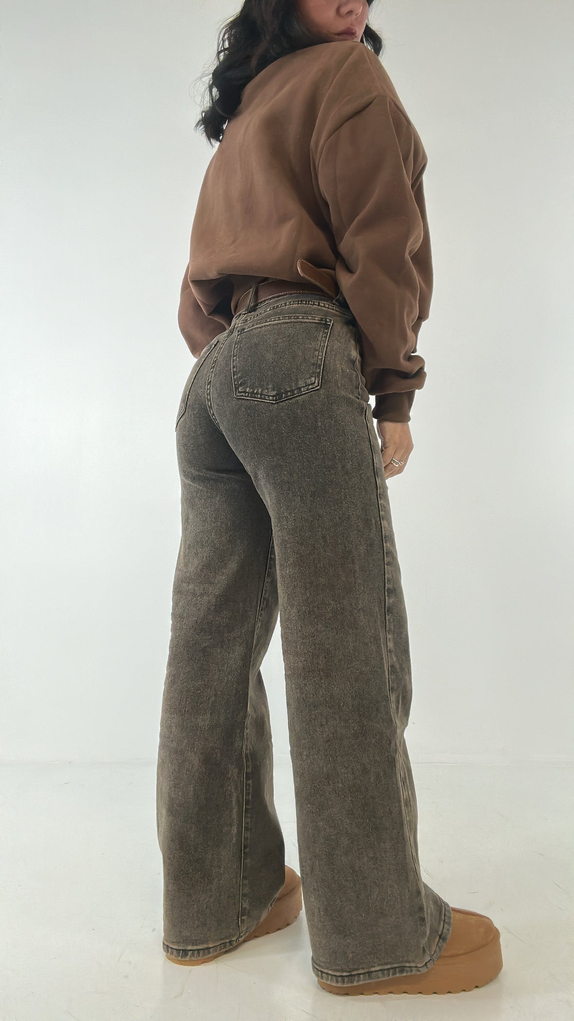 Jeans CINTURA SABBIATO - GRIGIO