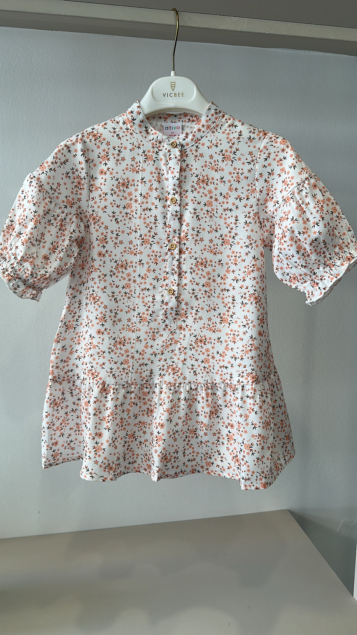 Vestitino FIORELLINI 4-14A - BIANCO