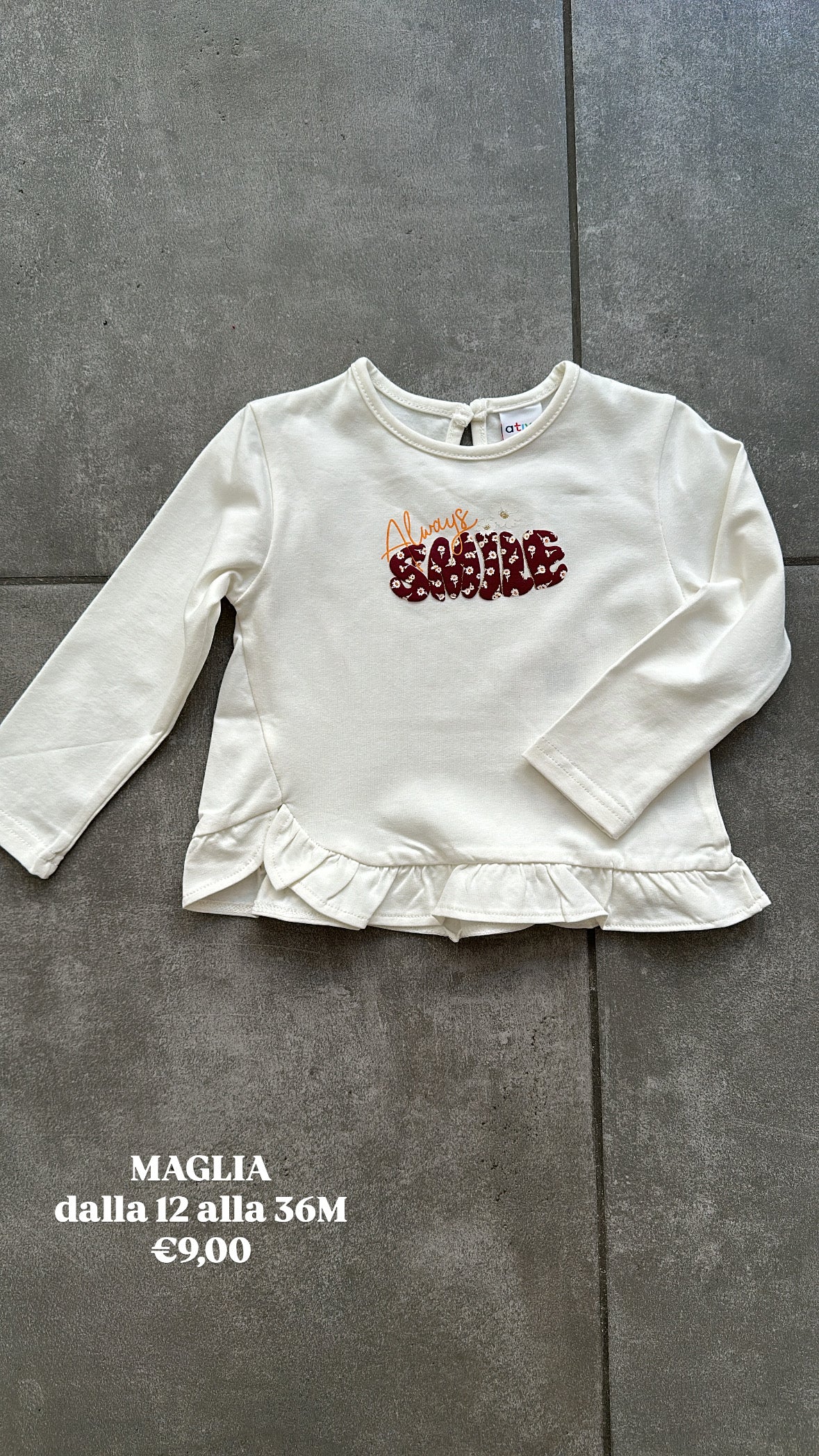 Maglia SMILE 12-35M - BIANCO