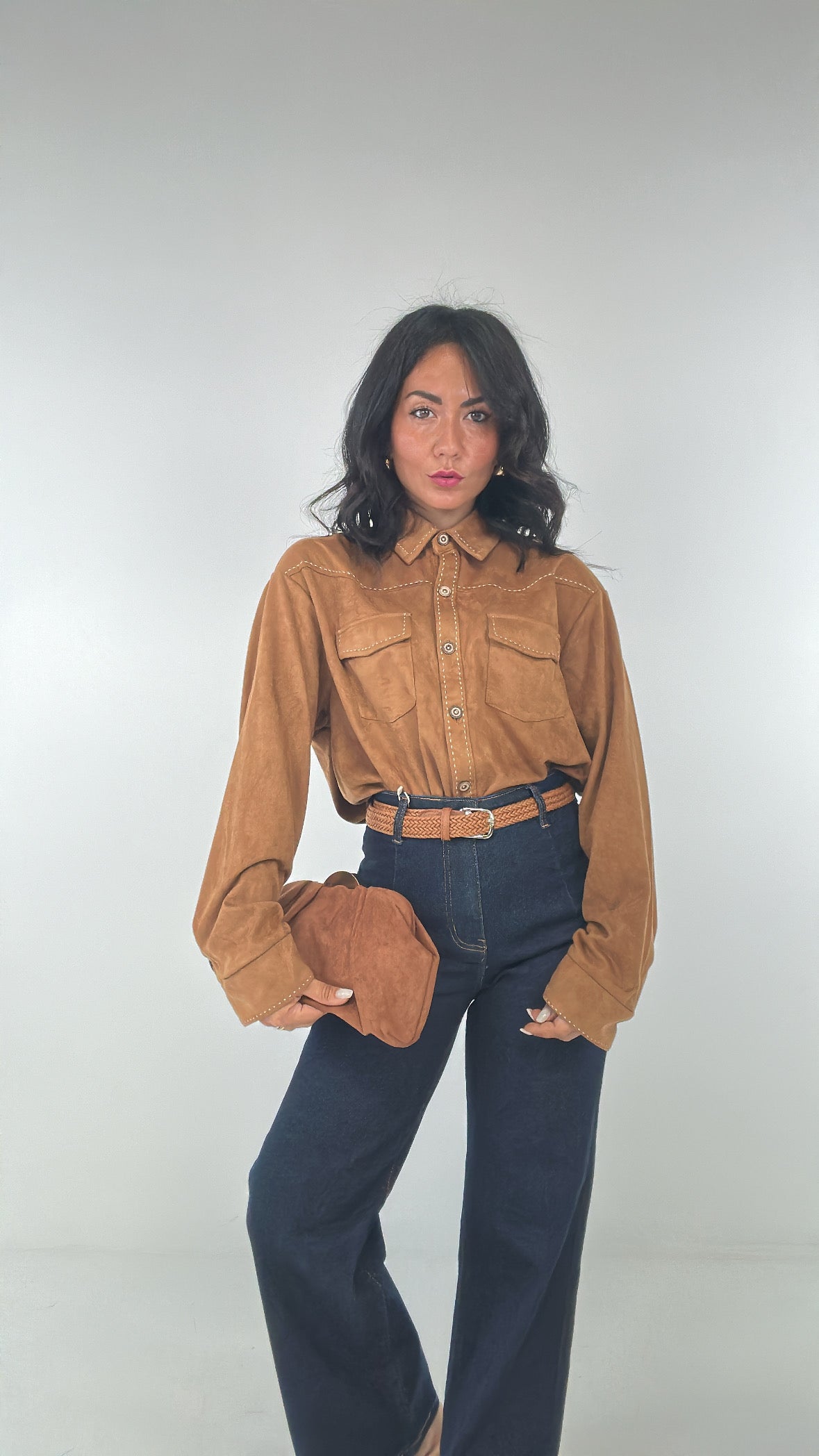 Camicia IN CAMOSCIO - CAMMELLO