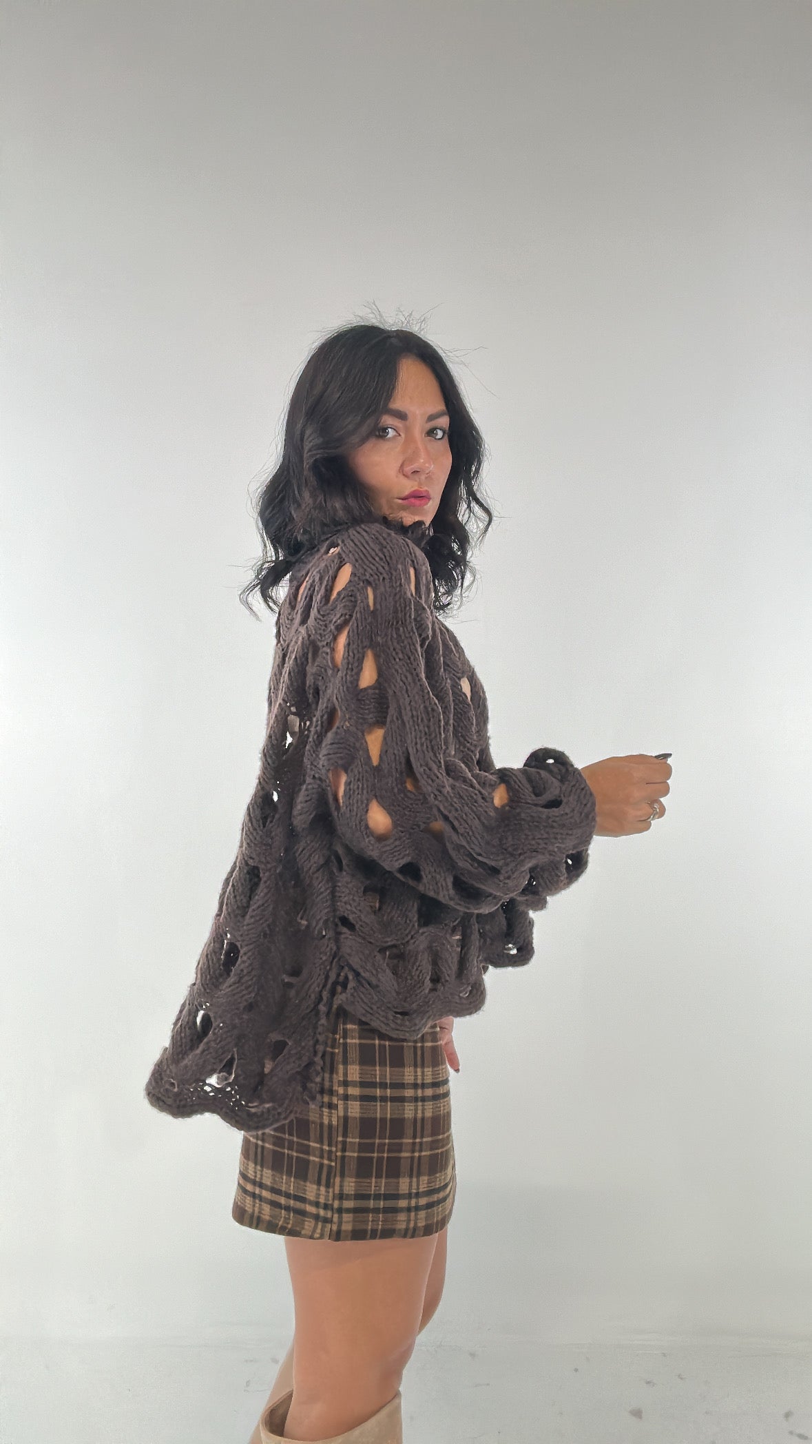 Pull MEGA TRAFORO - MARRONE
