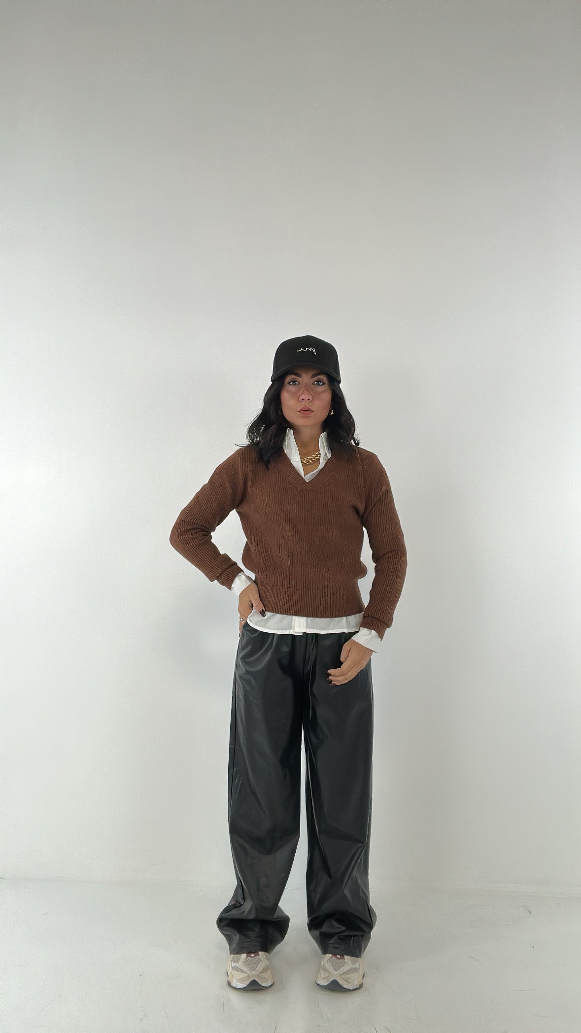 Pantalone LACCIO ECOPELLE - NERO