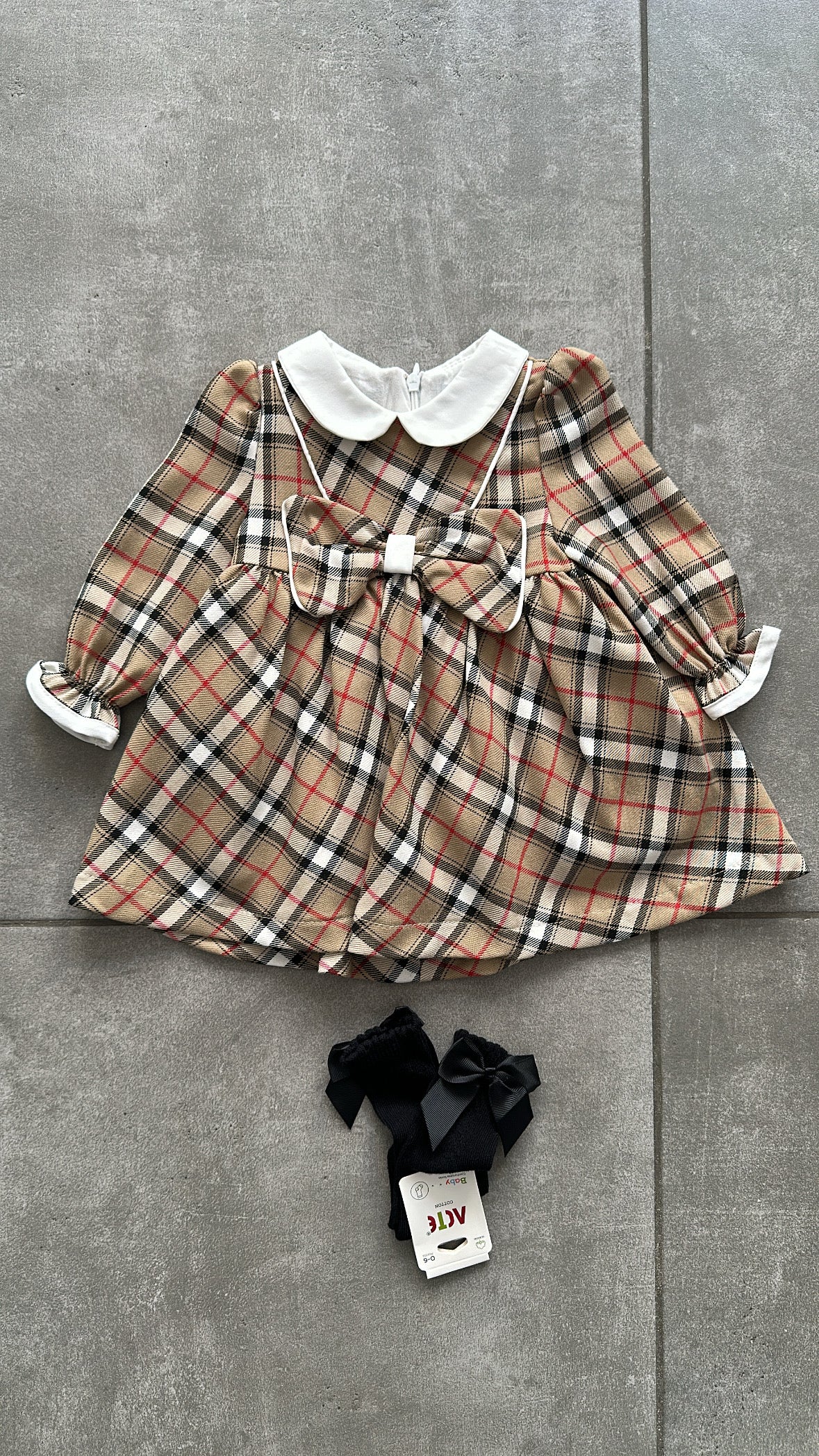 Vestito BARBER FIOCCO 6-24M - MARRONE