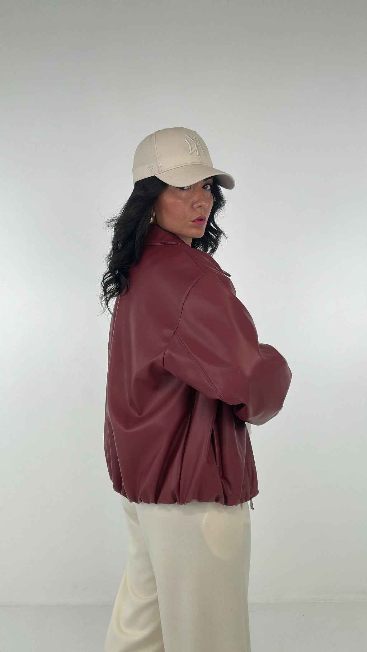 Bomber ECOPELLE GIO' - BORDEAUX