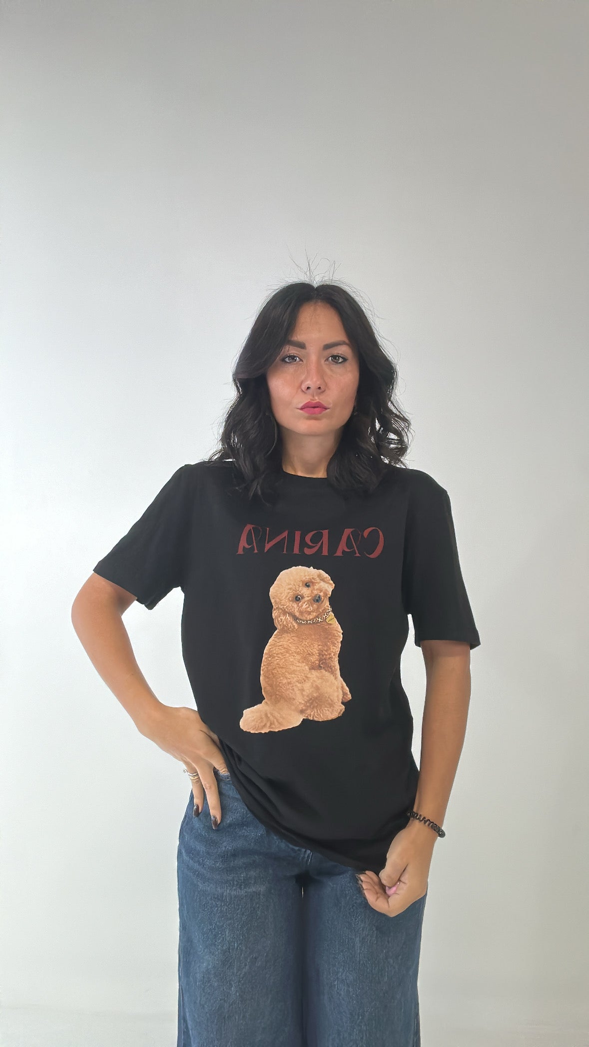T-shirt LUMINA BARBONCINO - NERO