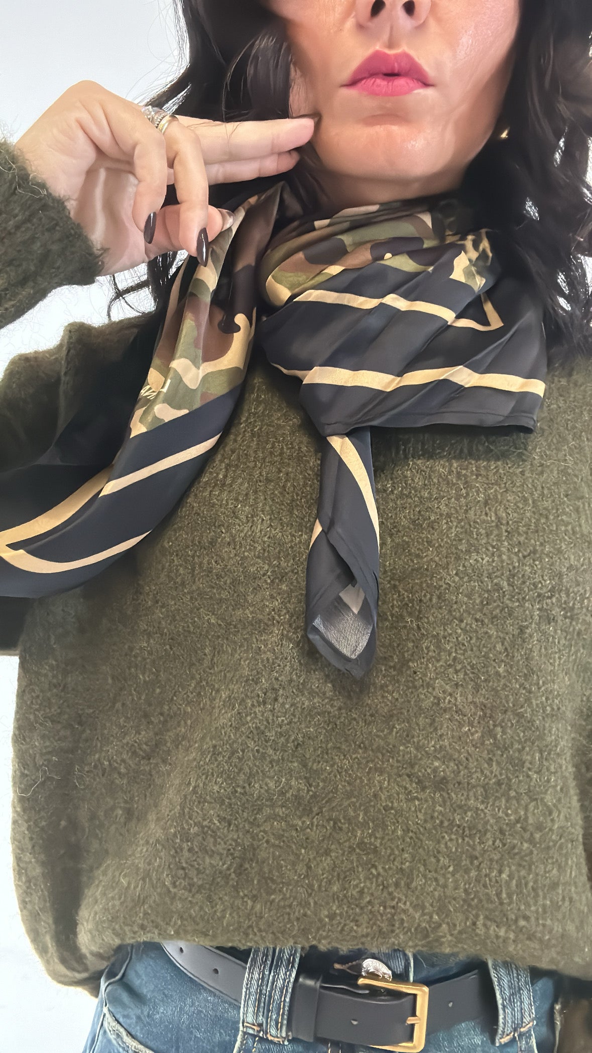 Foulard LUMINA - VERDE MILITARE