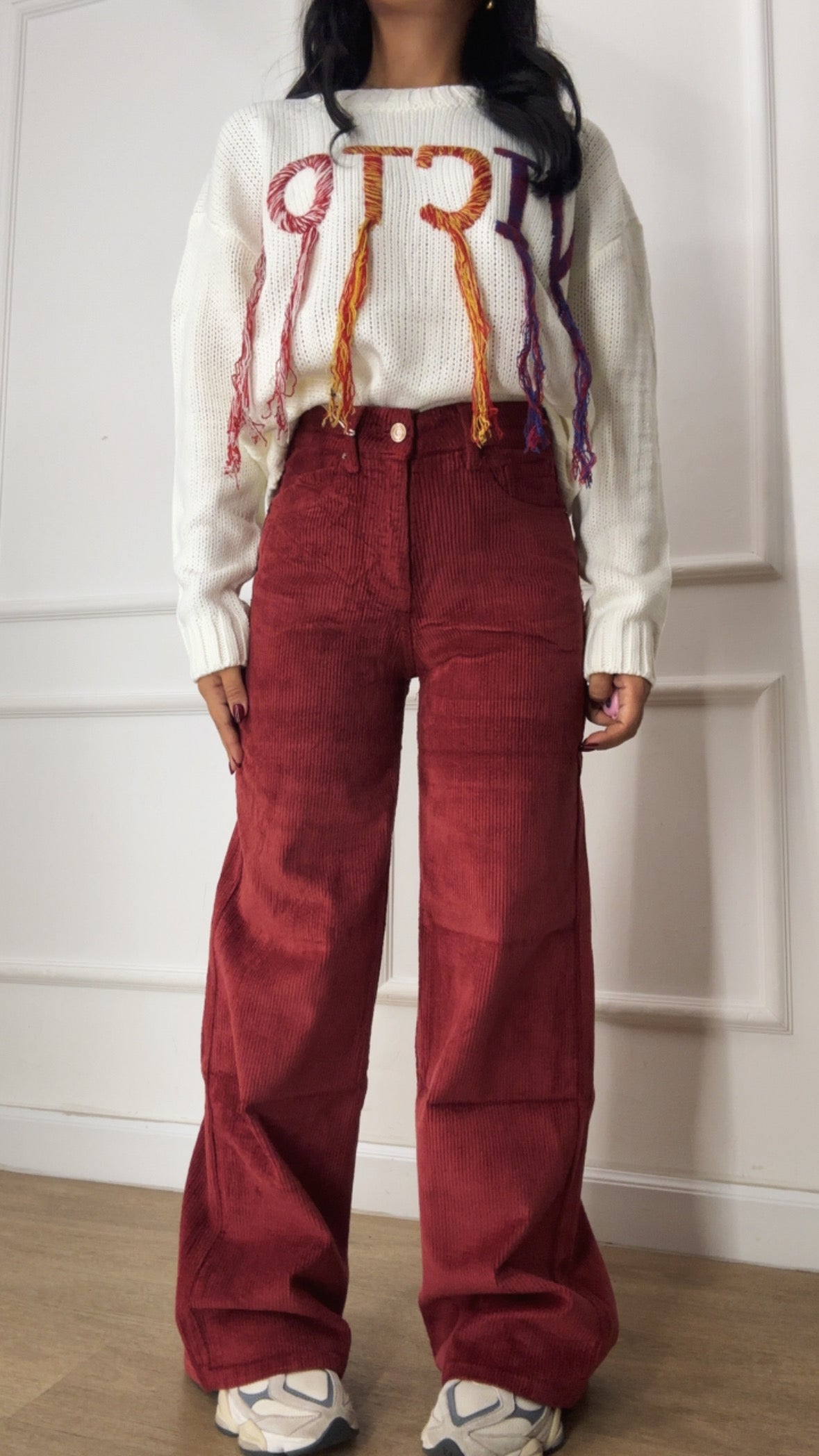 Pantalone VELLUTO - BORDEAUX