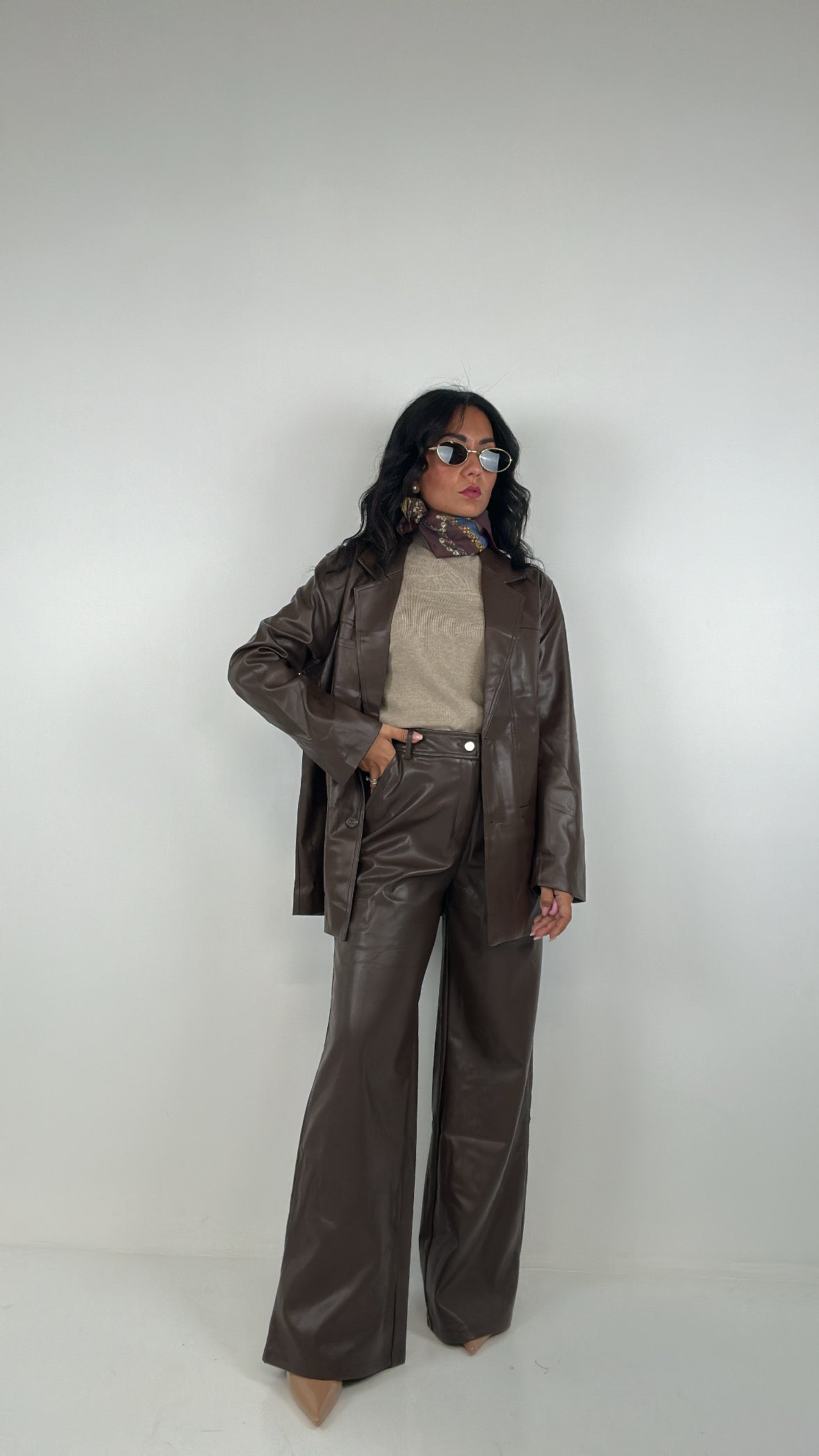 Blazer ECOPELLE OVER - MARRONE
