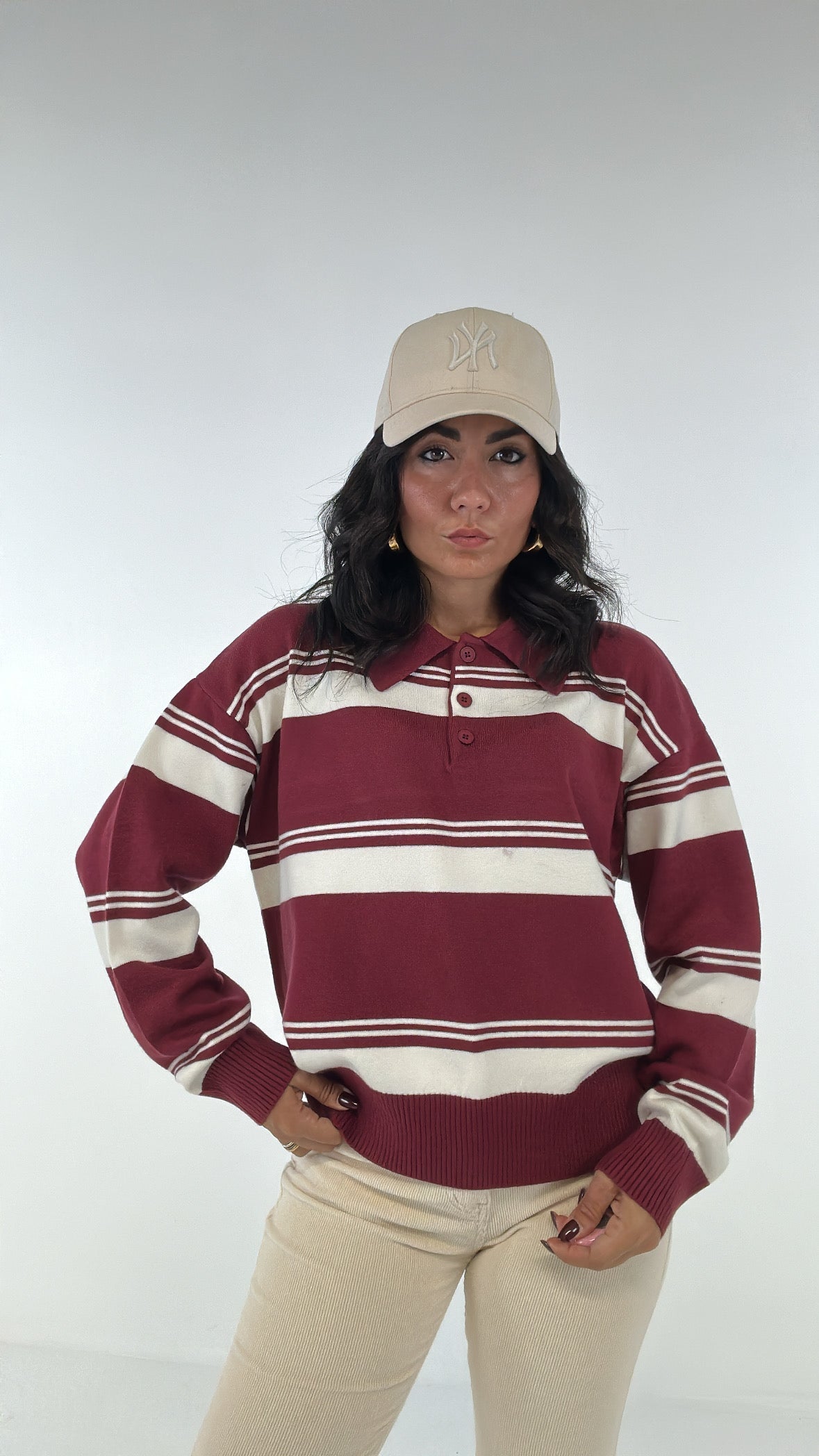 Pull POLO RON - BORDEAUX