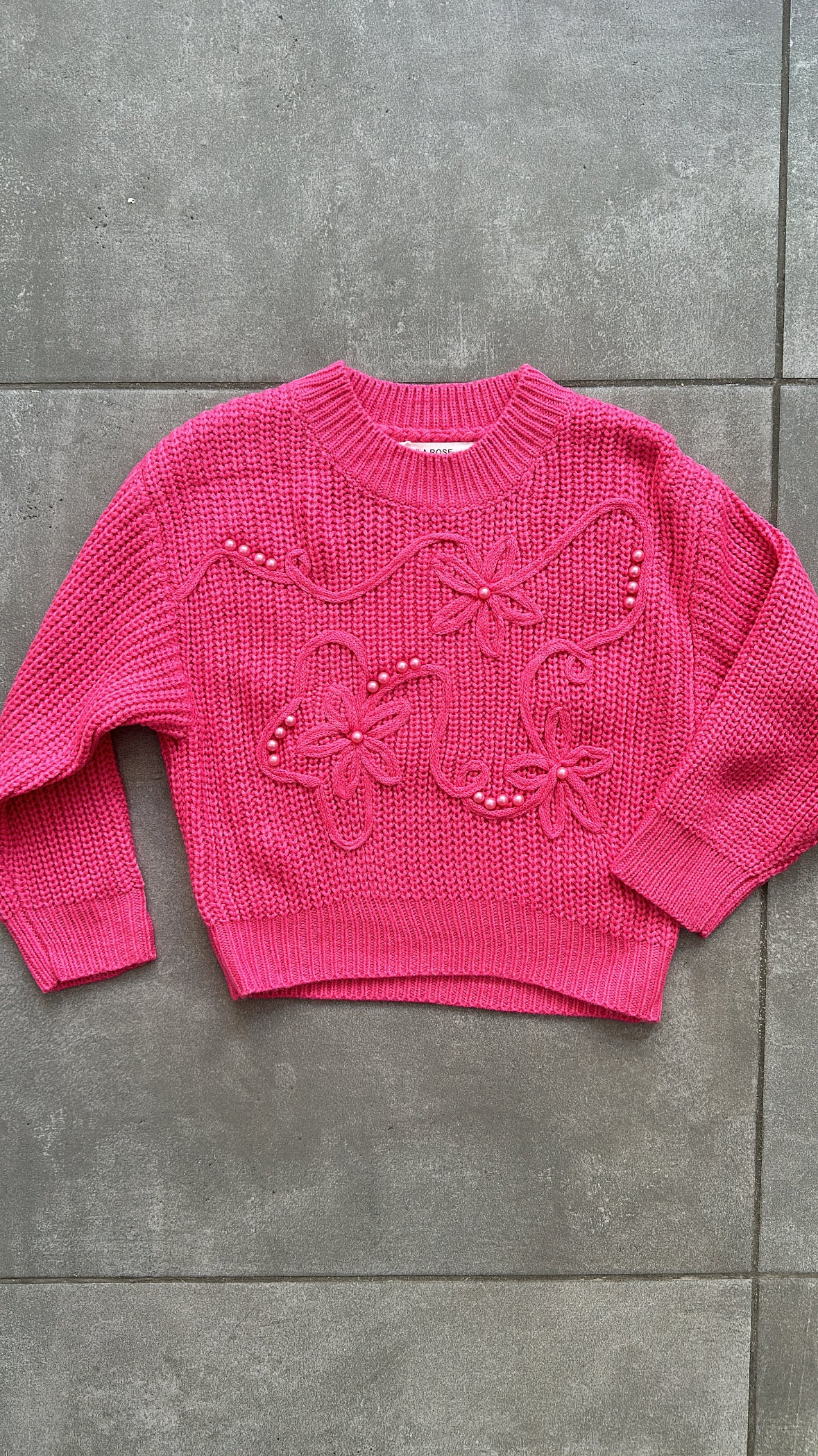 Pull FIORI PERLA 4-14A - FUCSIA