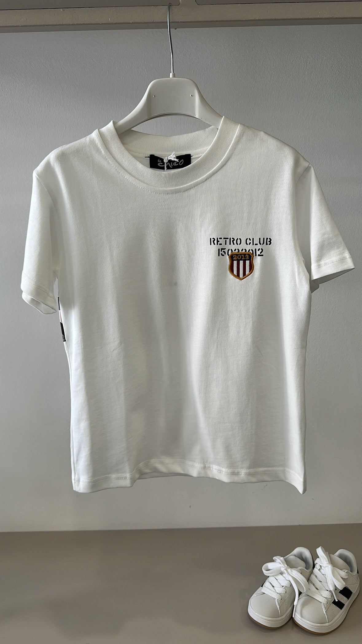 T-shirt RETRO CLUB 6-16A - BIANCO