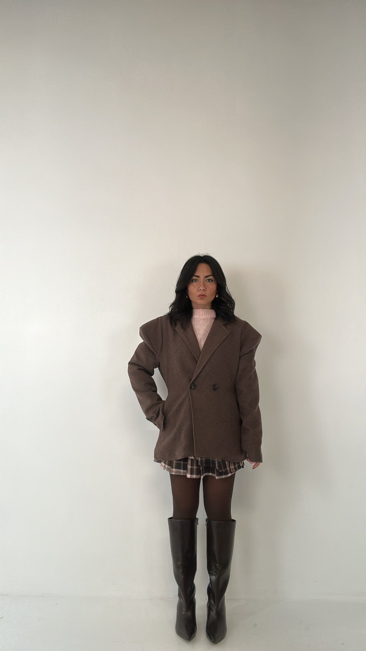 Giacca JUST IN PANNO - MARRONE