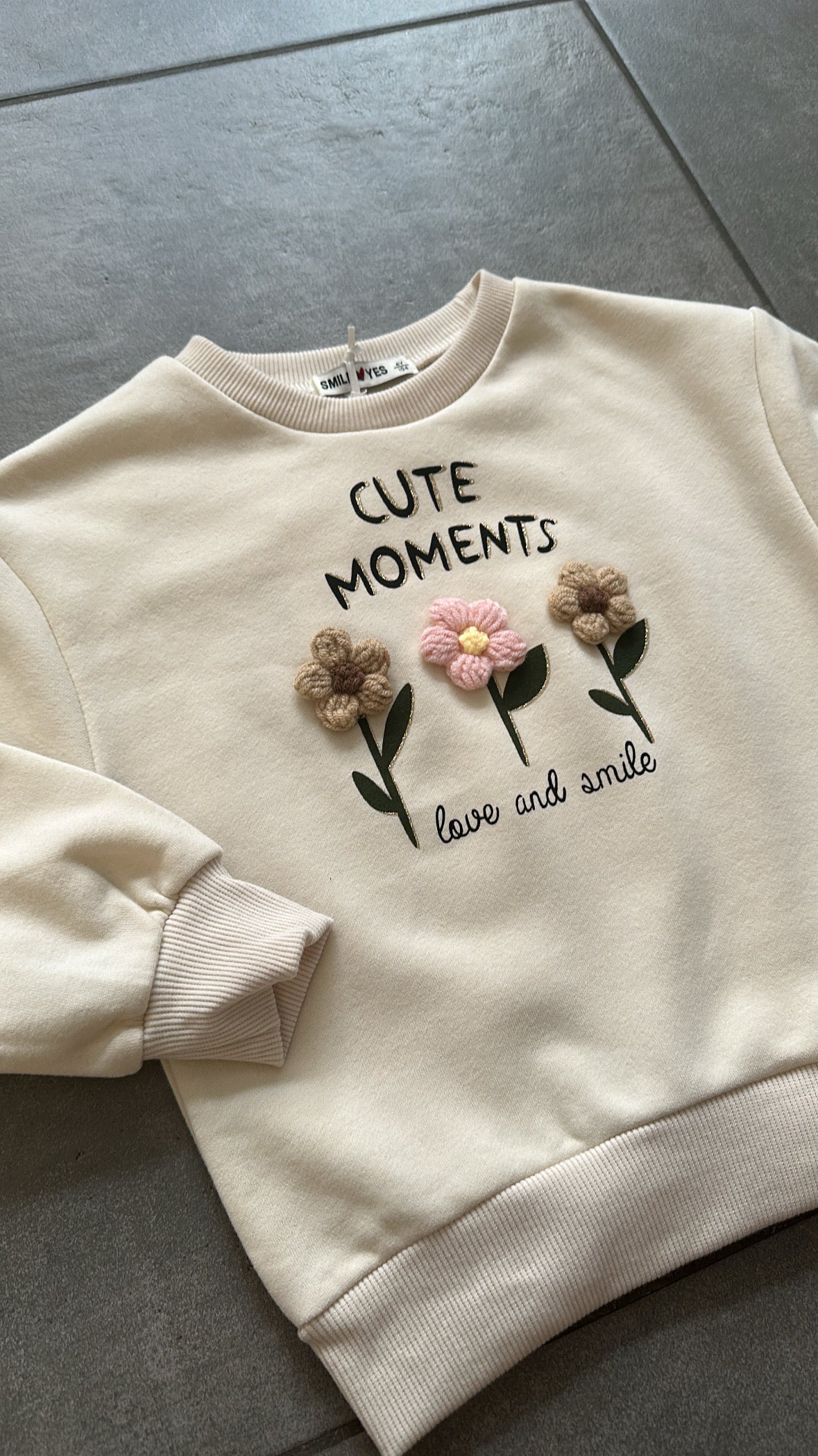 Felpa CUTE 4-14A - BEIGE