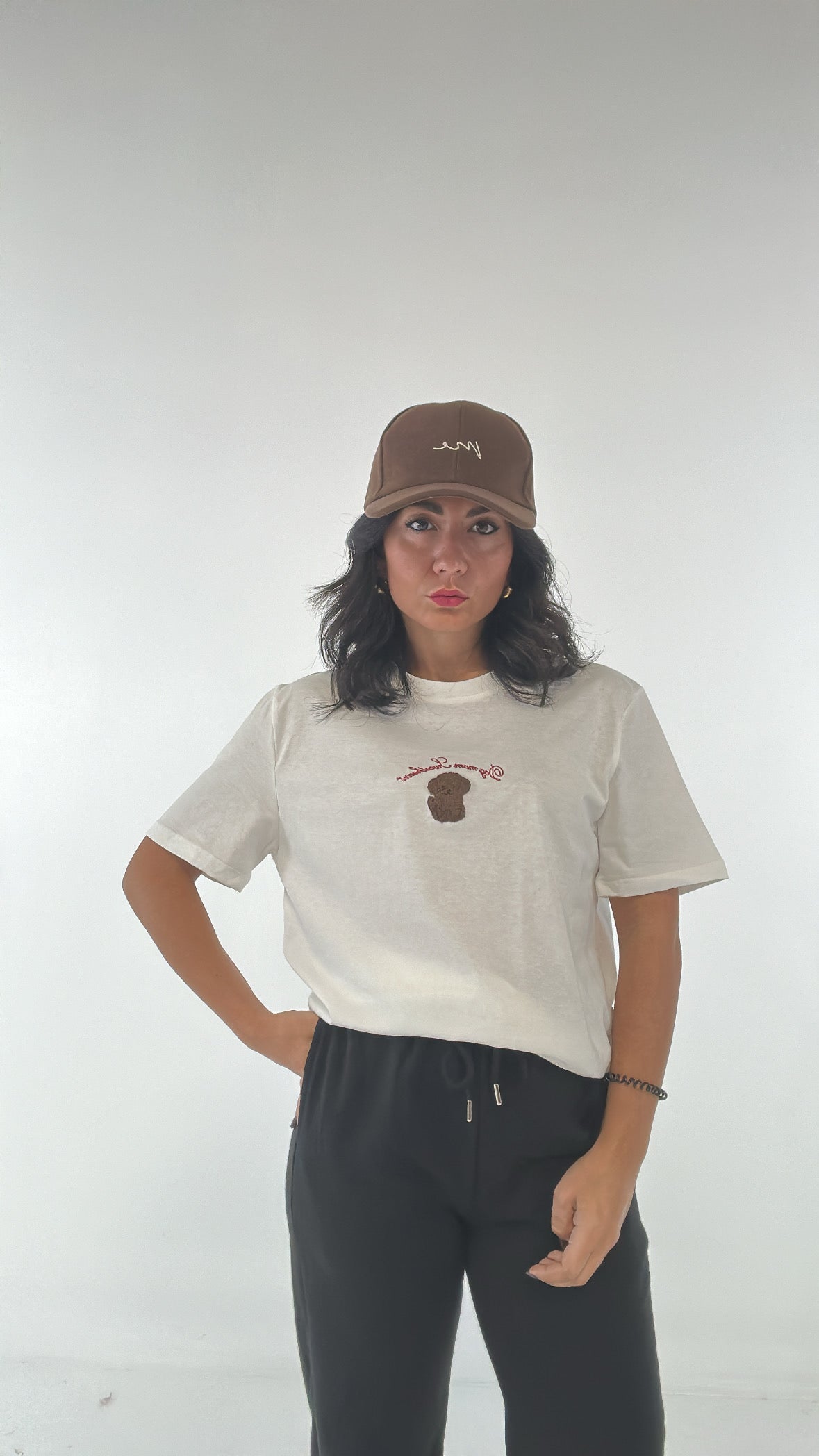 T-shirt LUMINA FACE DOG - BIANCO