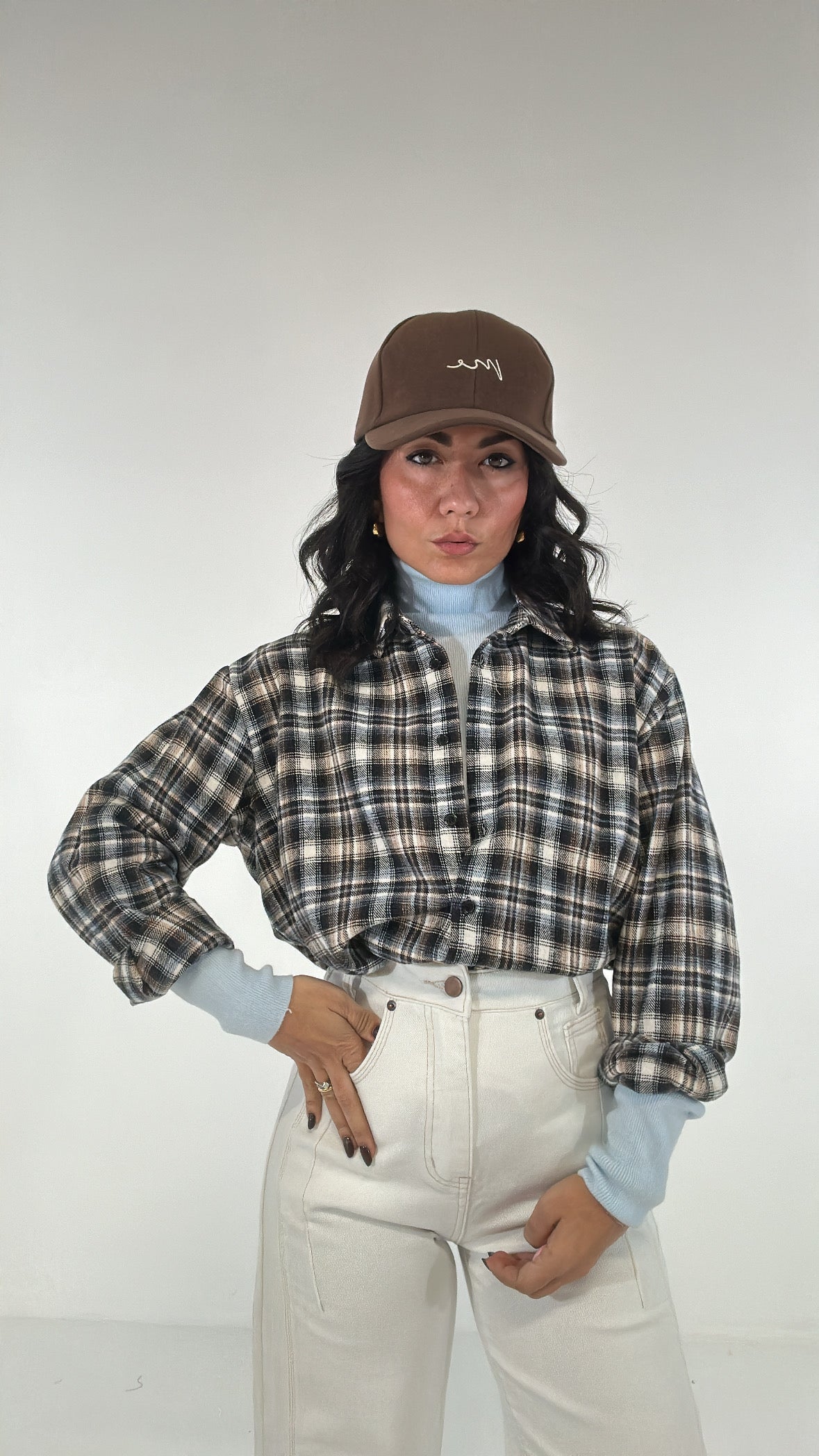 Camicia QUADRETTI AUTUMN - AZZURRO