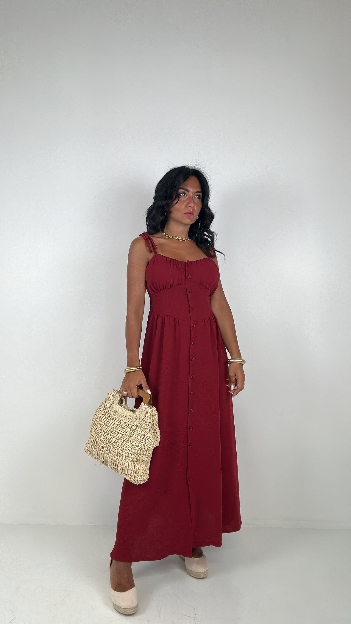 Vestito LACCETTI E BOTTON - BORDEAUX