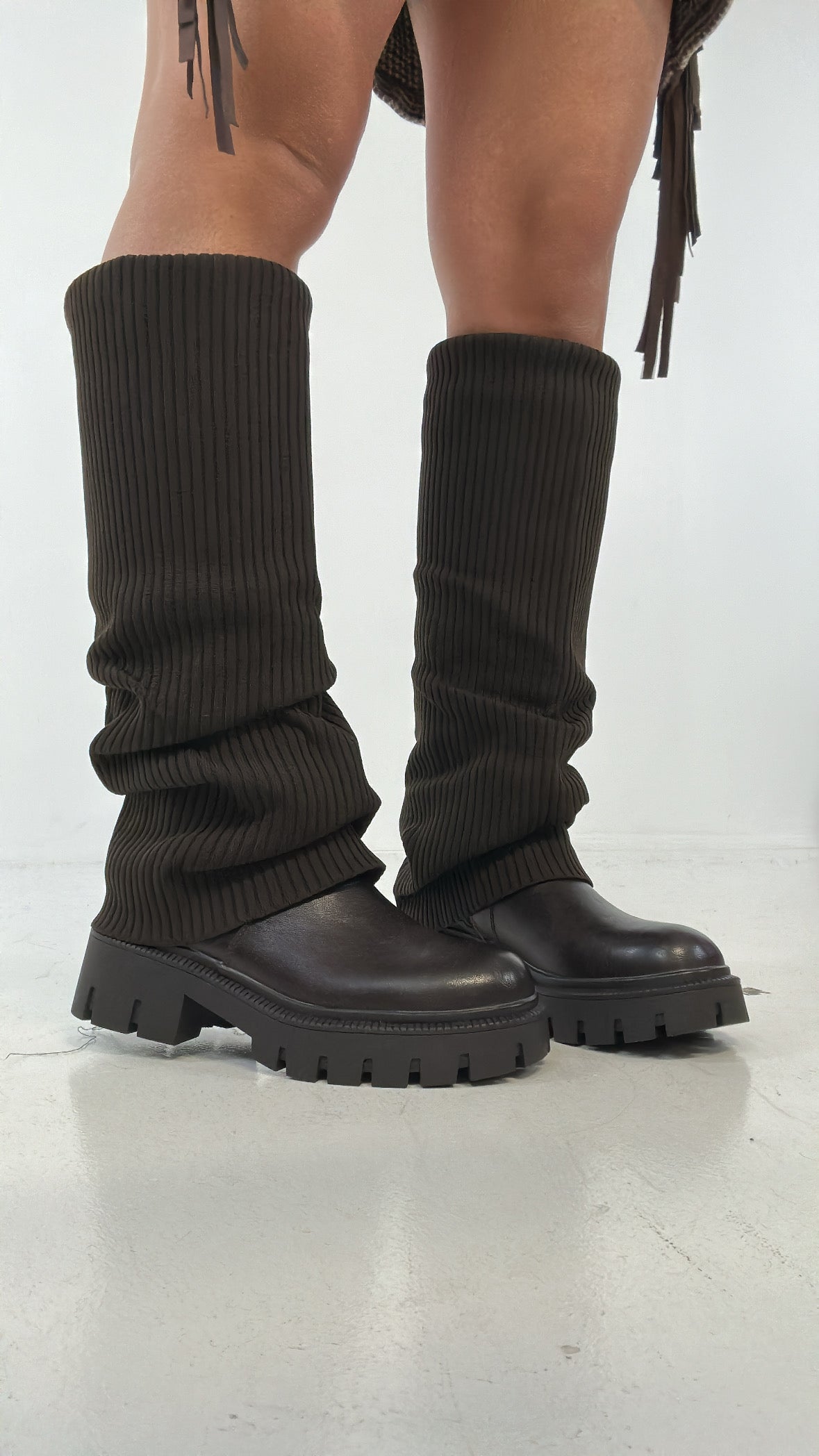 Anfibio FINTA CALZA - MARRONE