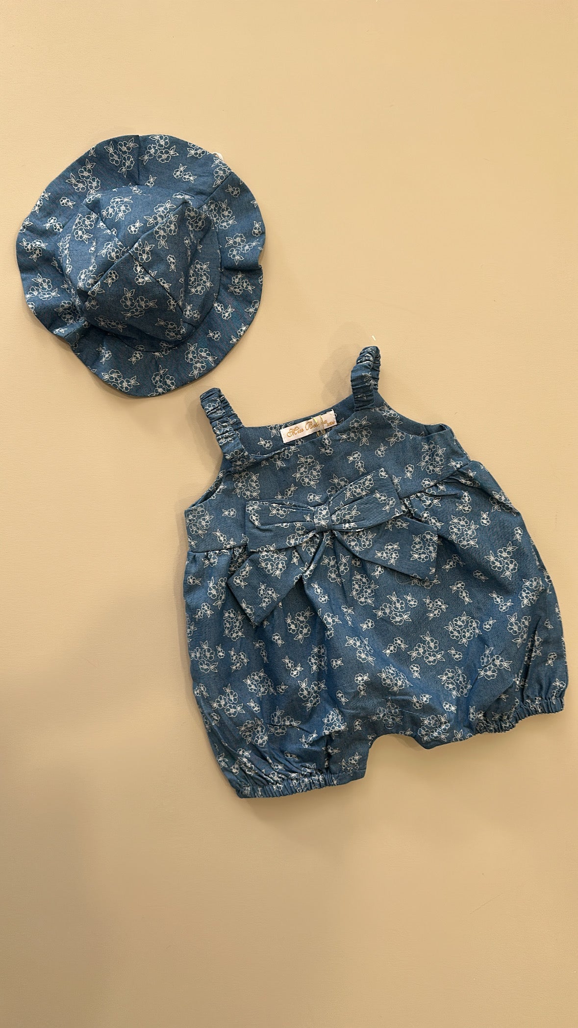 Pagliaccetto in JEANS CON CAPPELLO 3-18M - SCURO