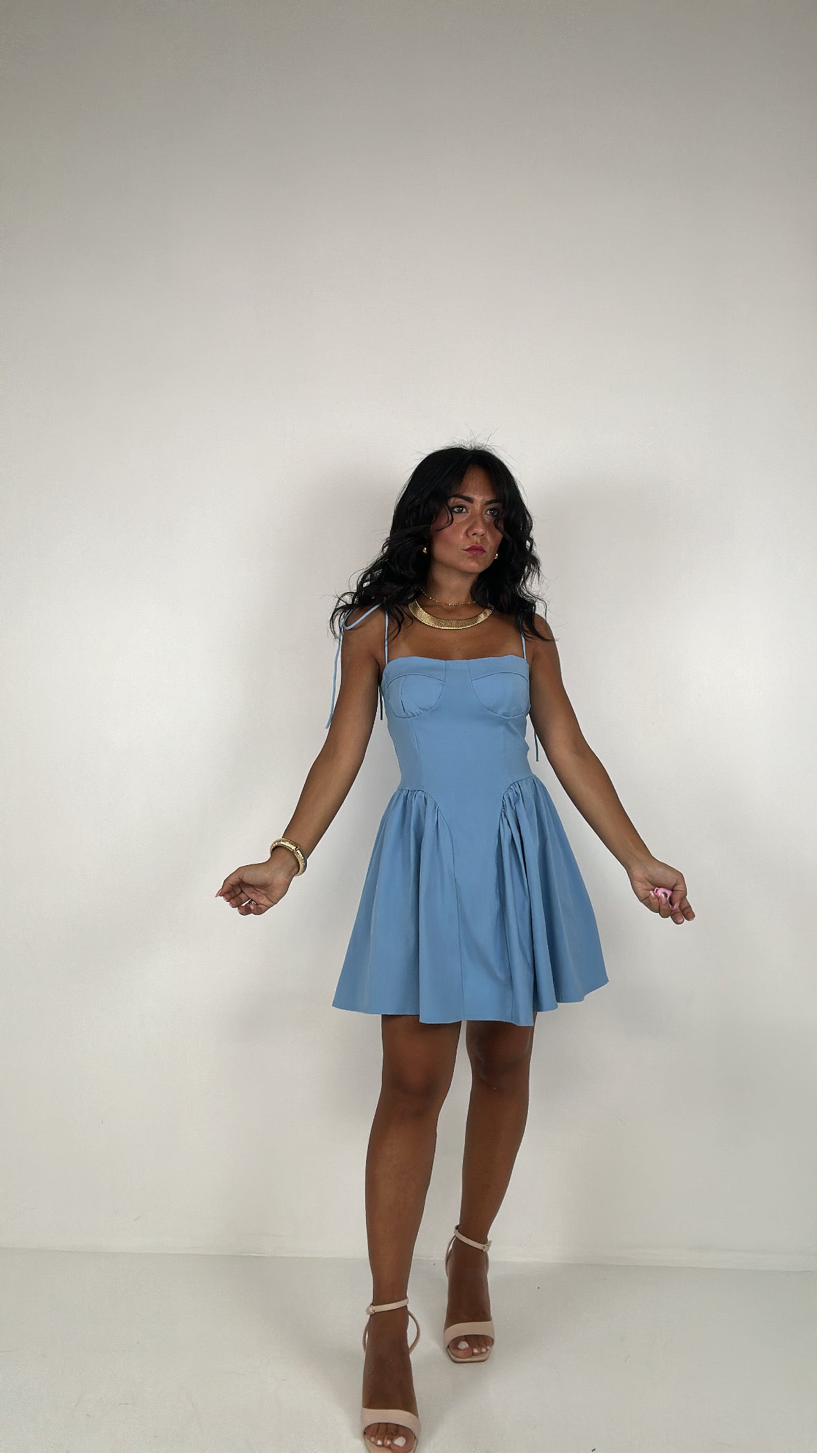 Vestito LACCETTO CORTO - CELESTE