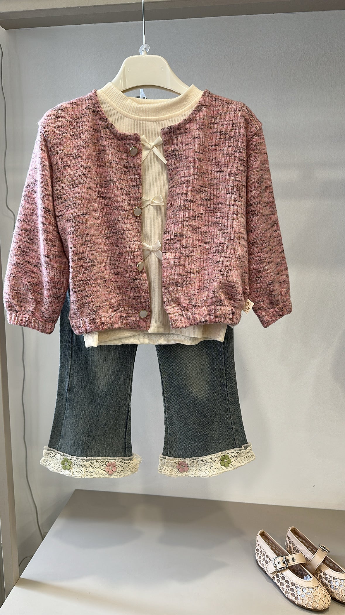 Coordinato CON CARDIGAN 1-5A - ROSA