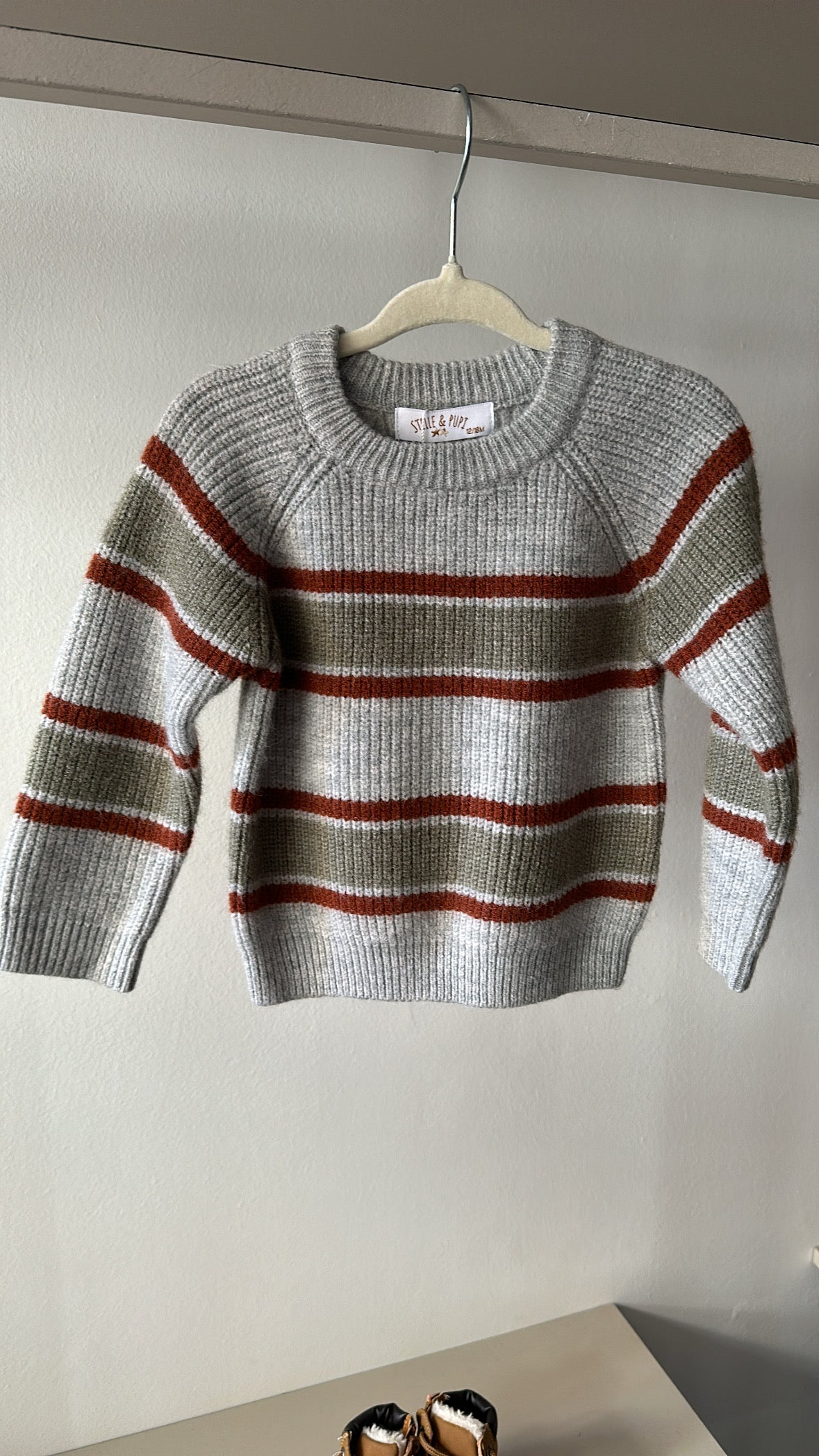 Maglioncino FASCIATO 12-36M - GRIGIO