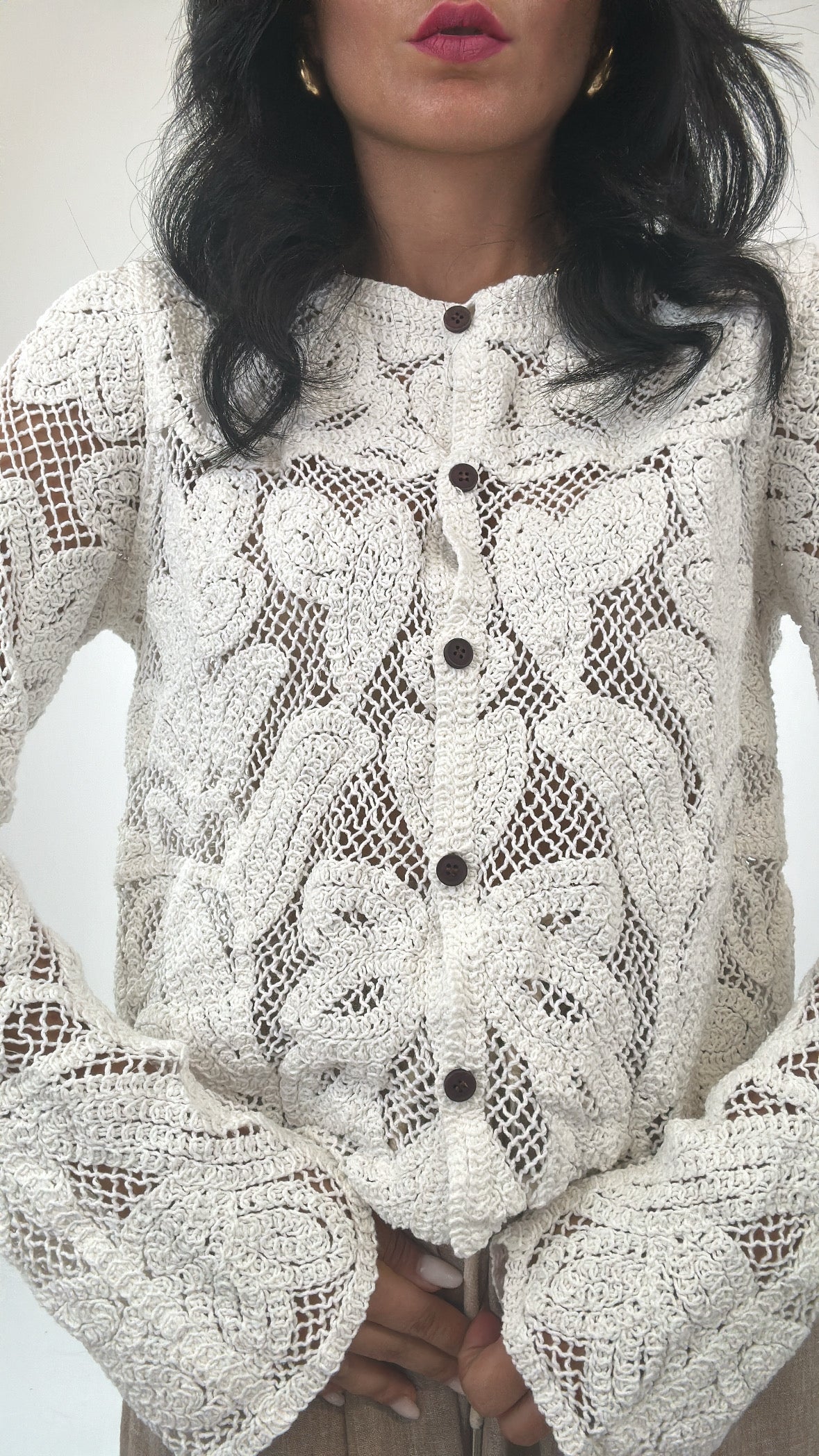 Cardigan TRAFORI - BIANCO