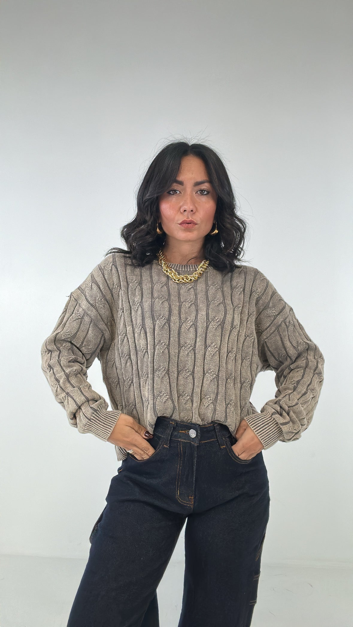 Pull VINTAGE - KHAKI