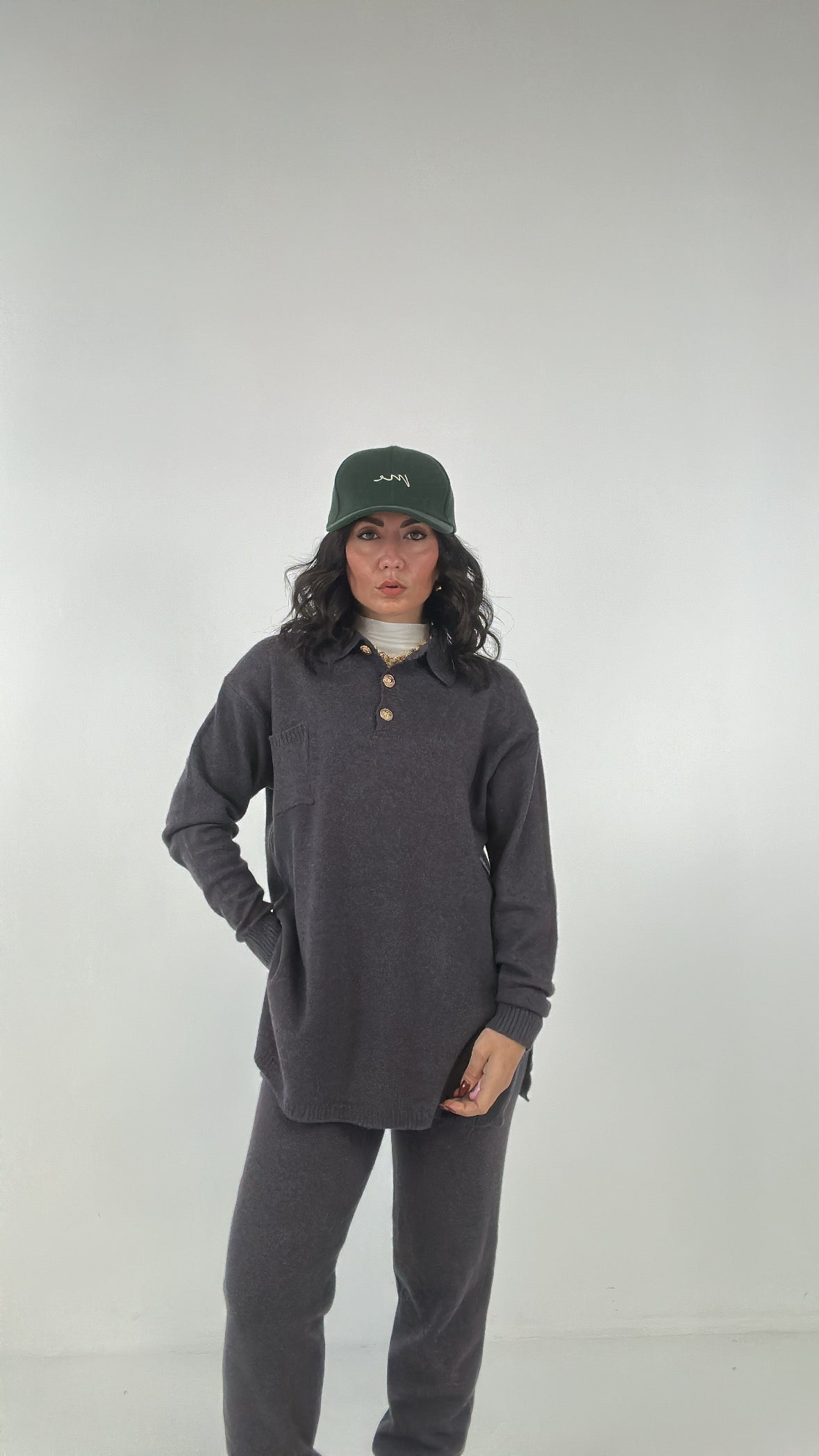 Completo CON POLO IN MAGLIA - GRIGIO