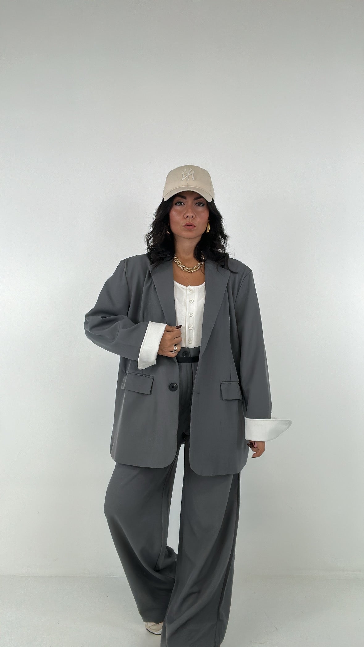 Tailleur PIEGA BIANCA - GRIGIO