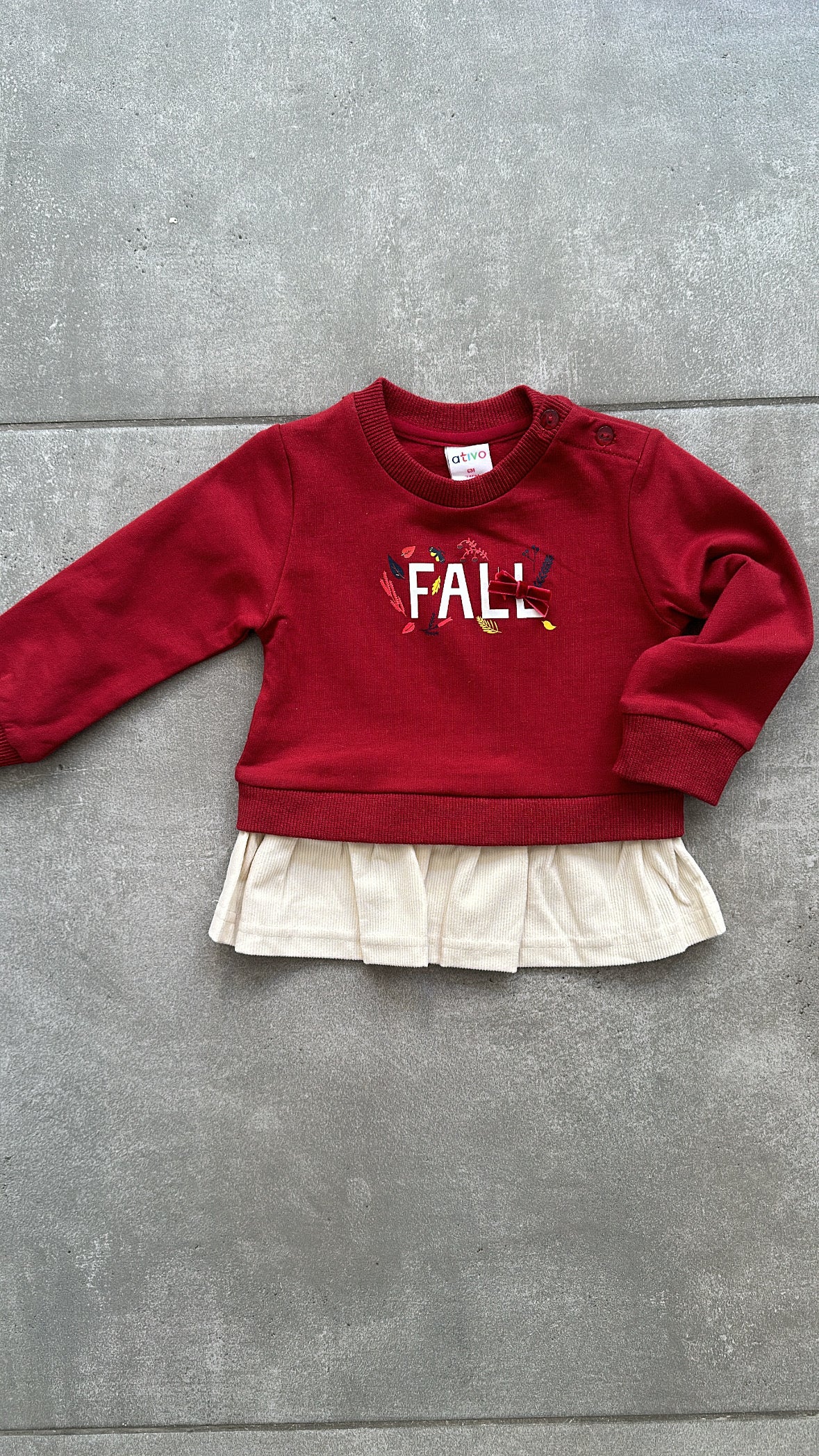 Felpa FALL 6-36M - ROSSO