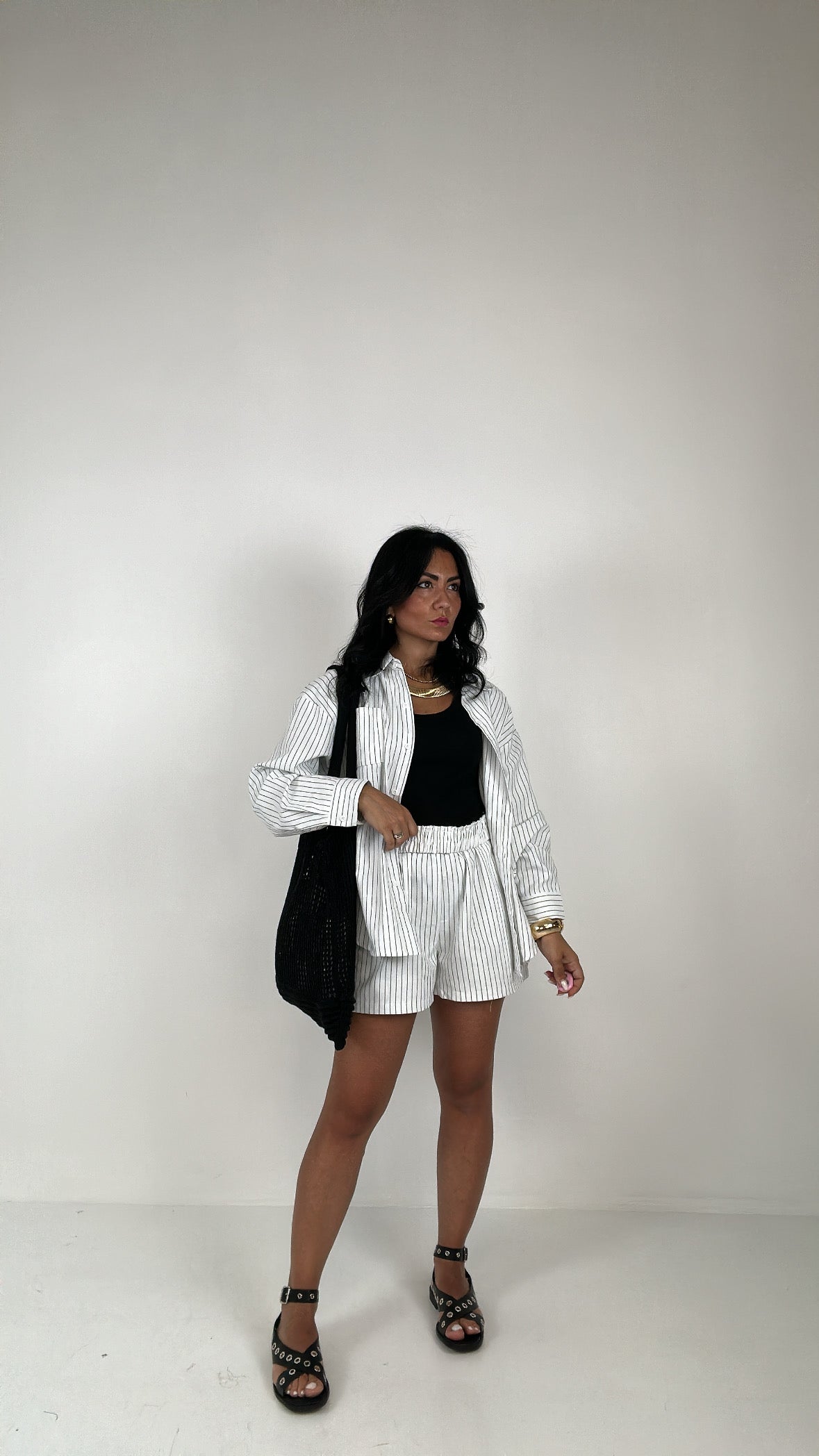 Completo RIGHE - BIANCO