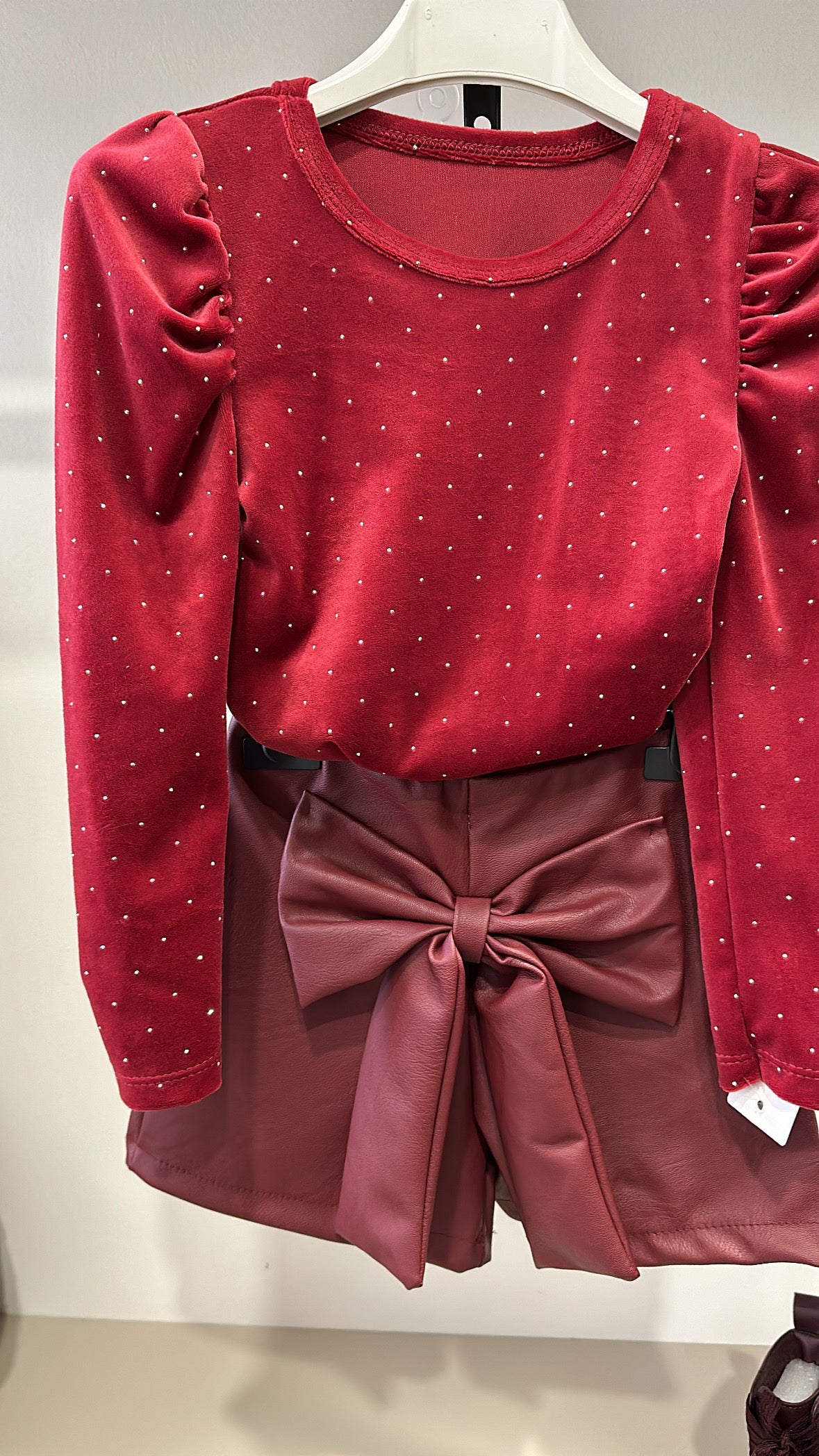 Completo CON GONNA IN ECOPELLE 4-14A - BORDEAUX